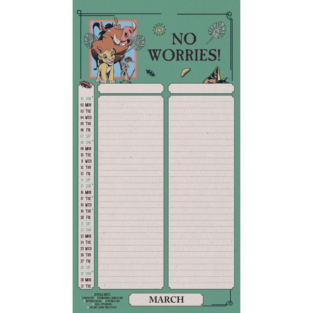 2026 Disney Yours & Mine - Slim Wall Calendar