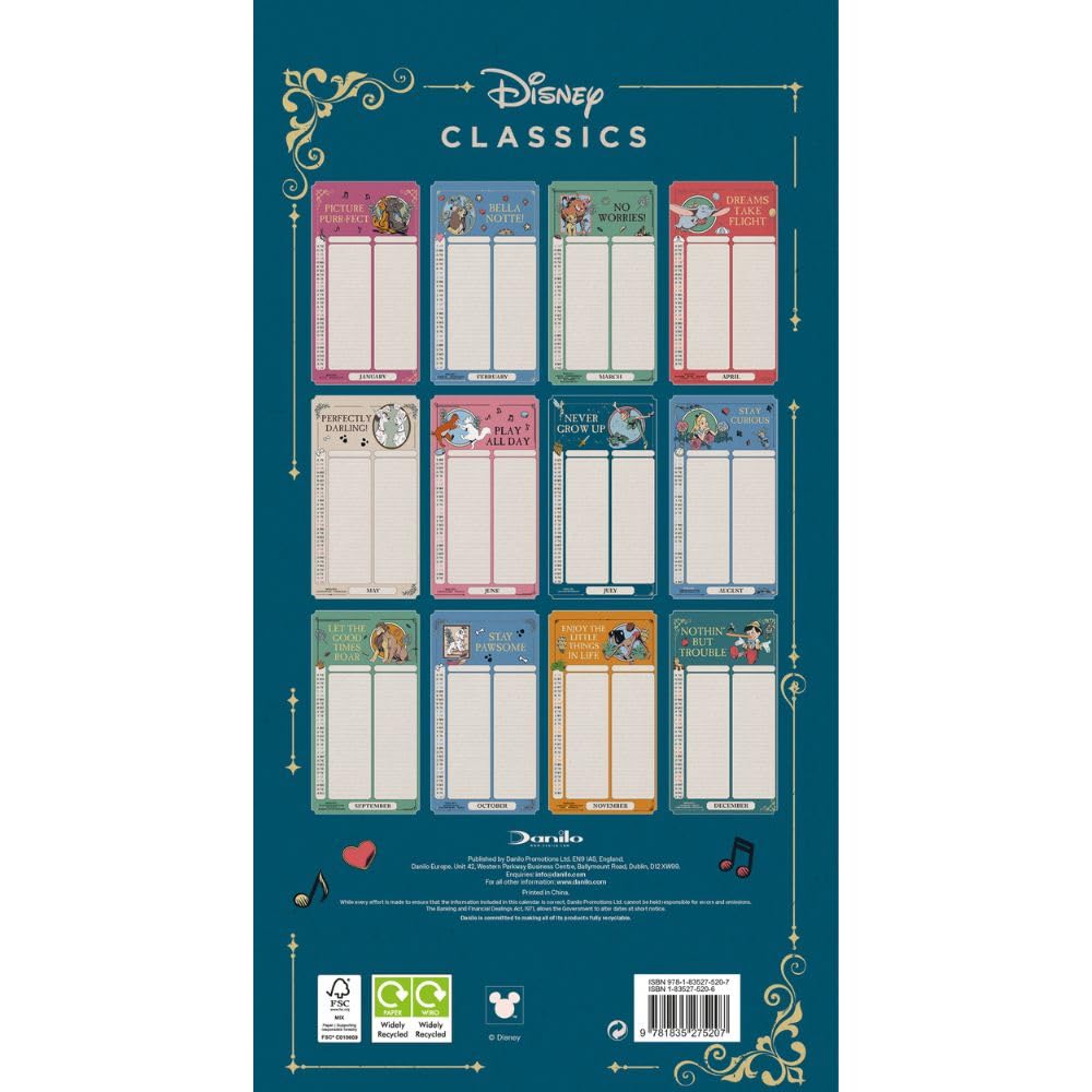 2026 Disney Yours & Mine - Slim Wall Calendar