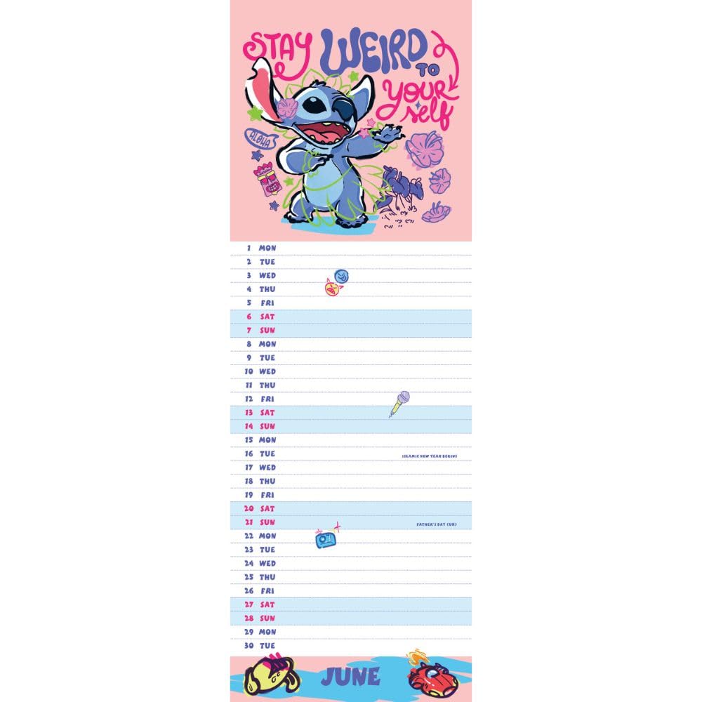 2026 Stitch - Slim Wall Calendar
