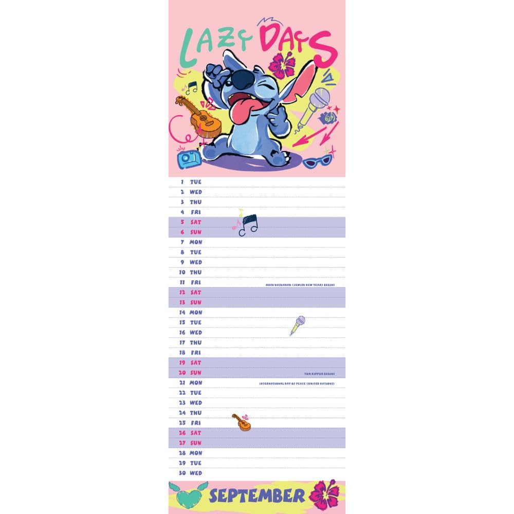 2026 Stitch - Slim Wall Calendar