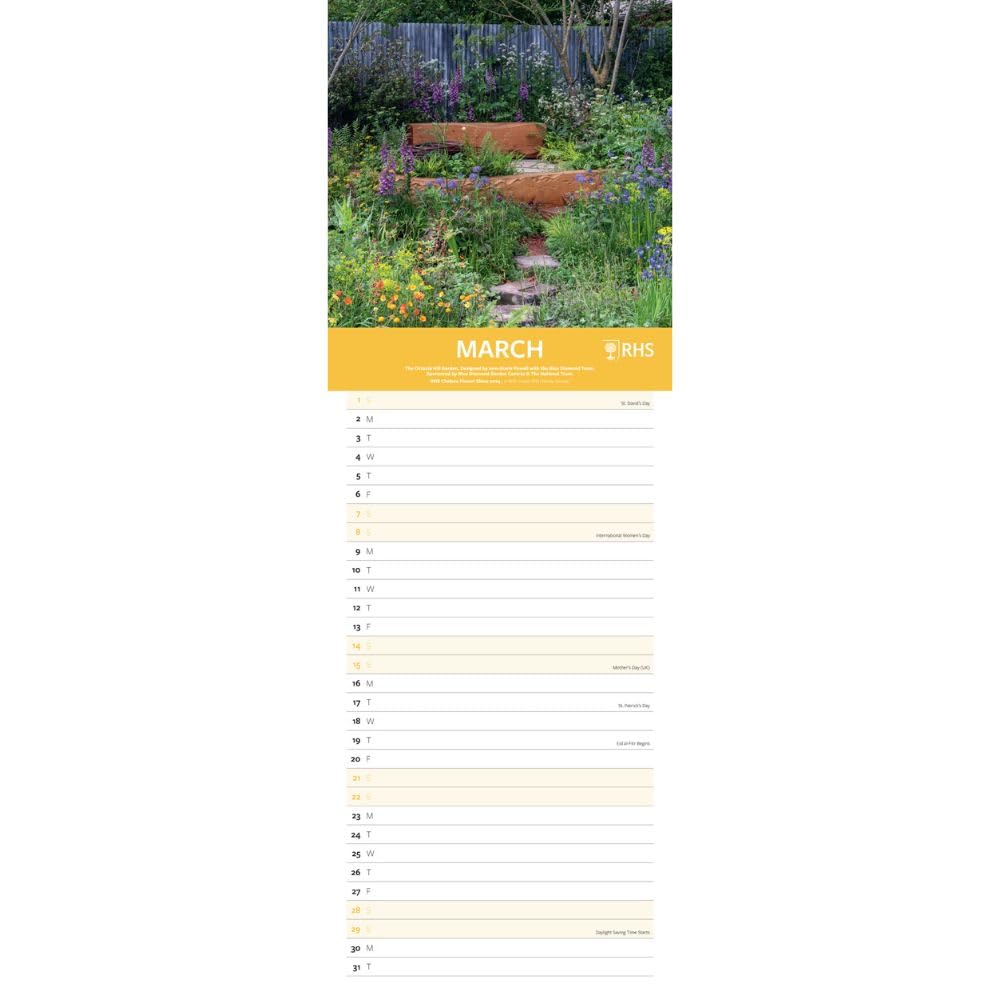 2026 RHS - Chelsea Flower Show - Slim Wall Calendar