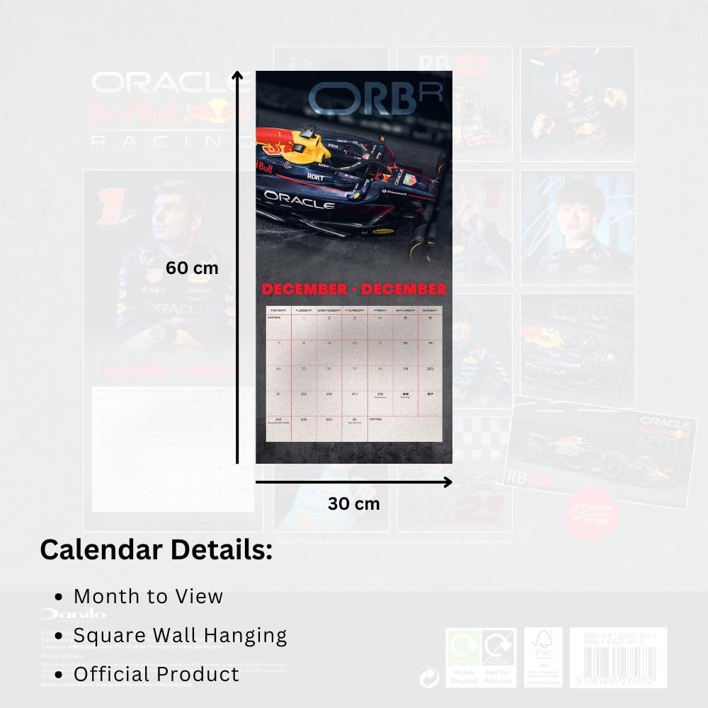 2026 Redbull Racing - Square Wall Calendar