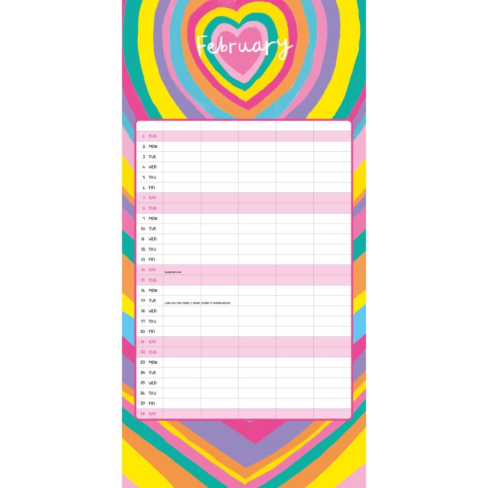 2026 Paper Salad - Family Organiser Calendar - Square Wall Calendar