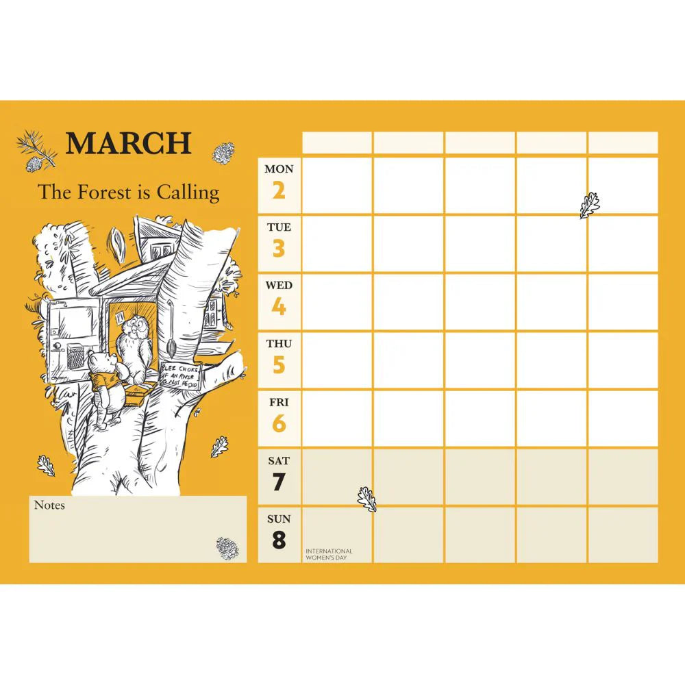 2026 Winnie The Pooh - Family Organiser Calendar - Deluxe Wall Calendar