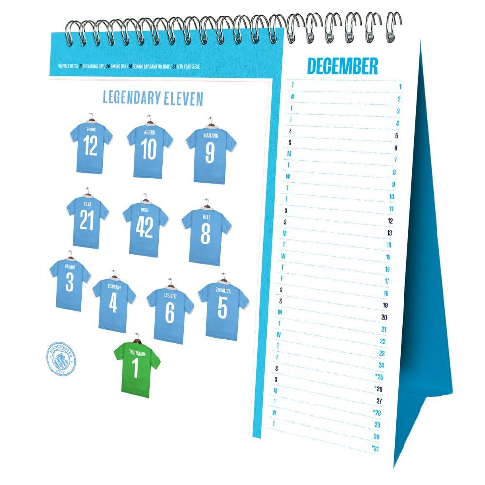 2026 Manchester City FC - Desk Easel Calendar
