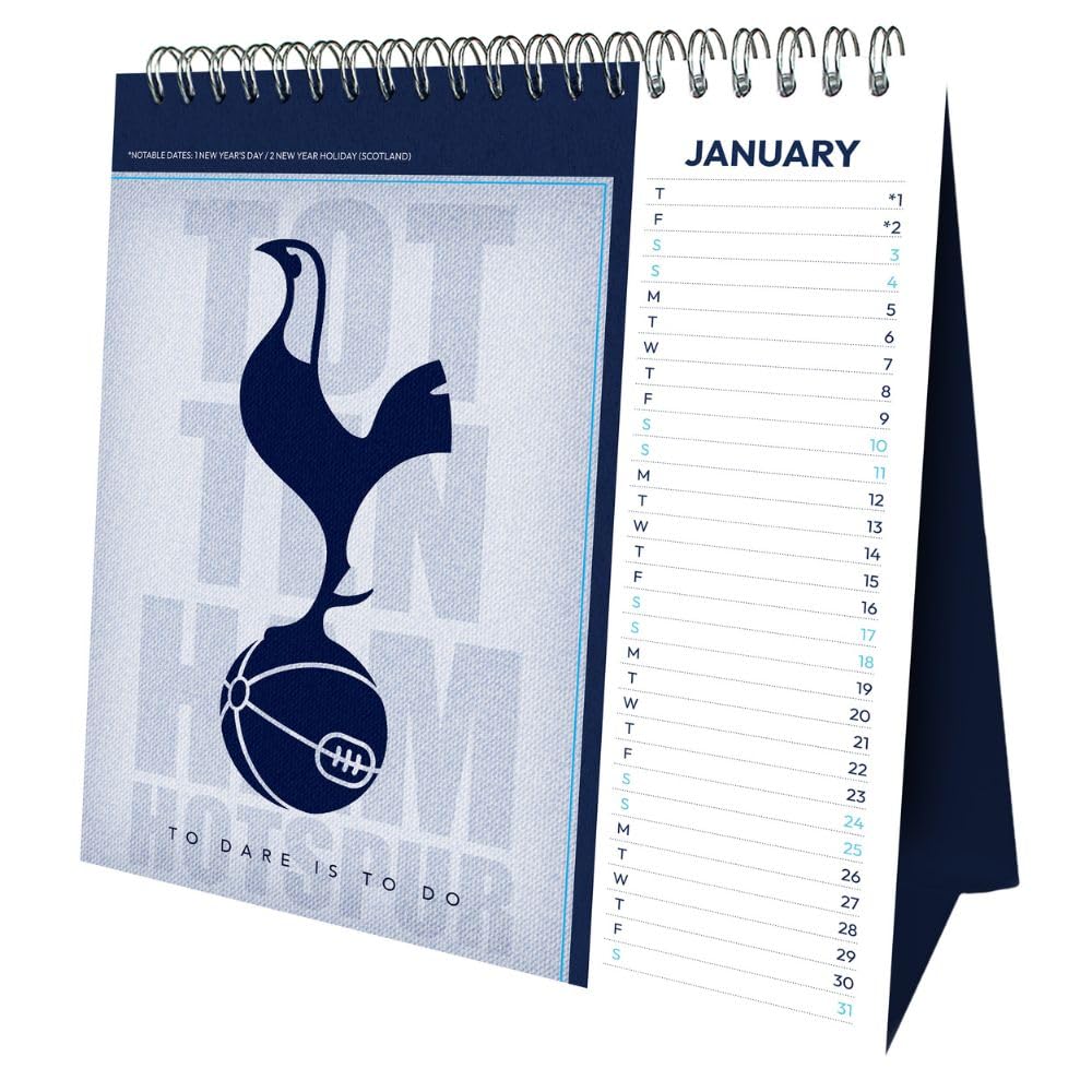 2026 Tottenham Hotspur FC - Desk Easel Calendar