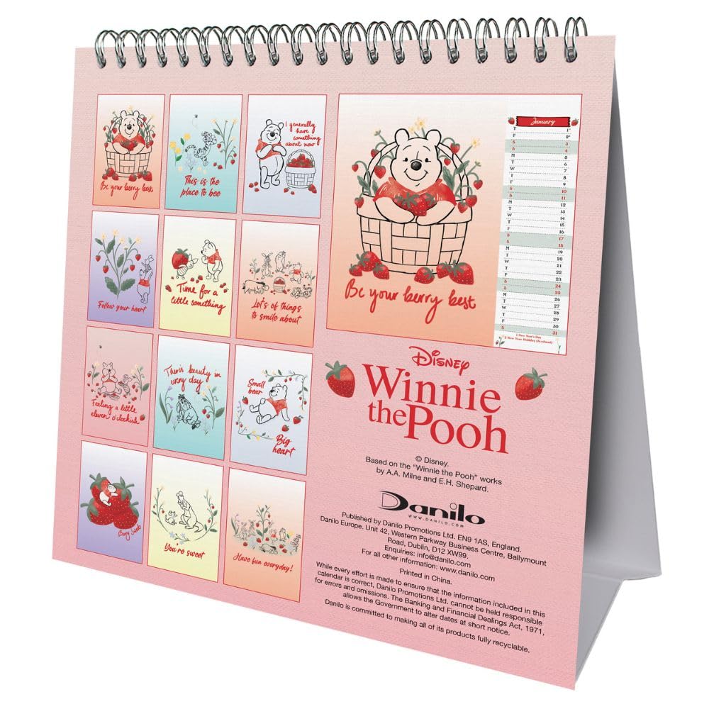 2026 Winnie The Pooh - Desk Easel Calendar