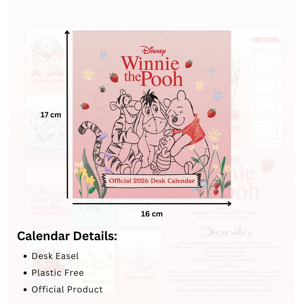 2026 Winnie The Pooh - Desk Easel Calendar