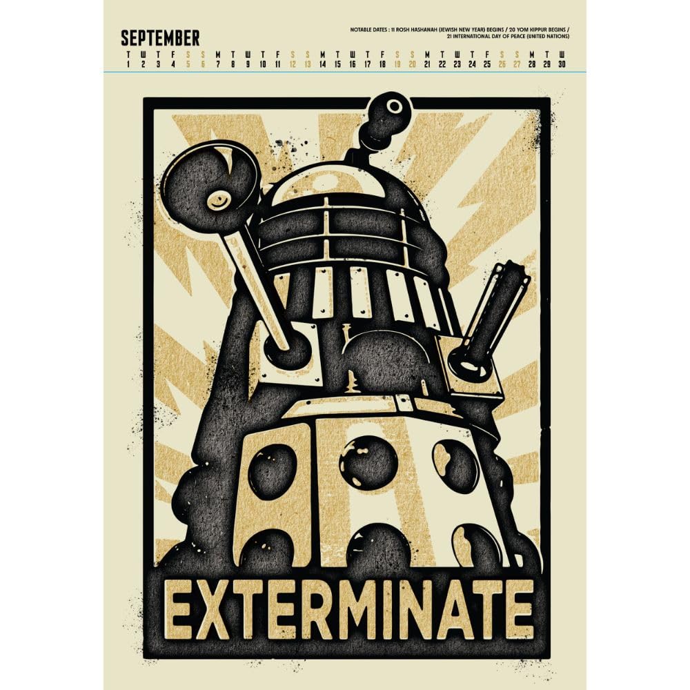 2026 Doctor Who Classic - A3 Deluxe Wall Calendar