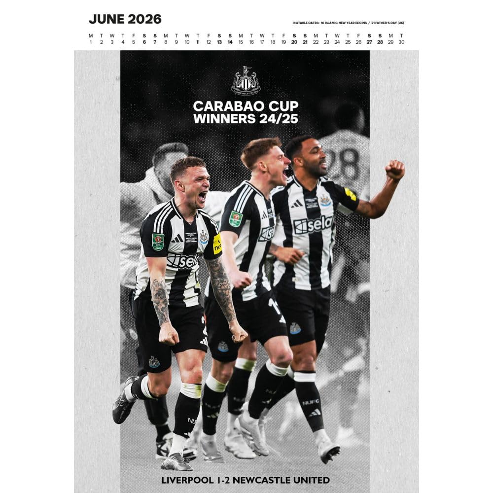 2026 Newcastle United FC - A3 Deluxe Wall Calendar