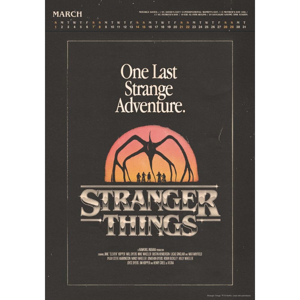 2026 Stranger Things - A3 Deluxe Wall Calendar