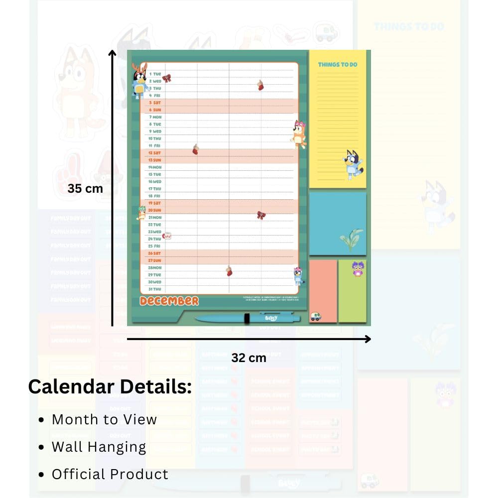 2026 Bluey - Deluxe Wall Calendar