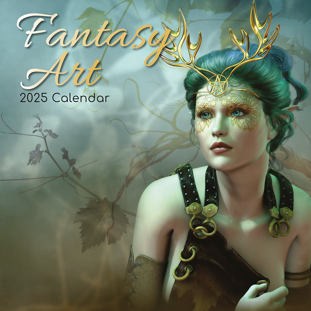 2025 Fantasy Art Square Wall Calendar