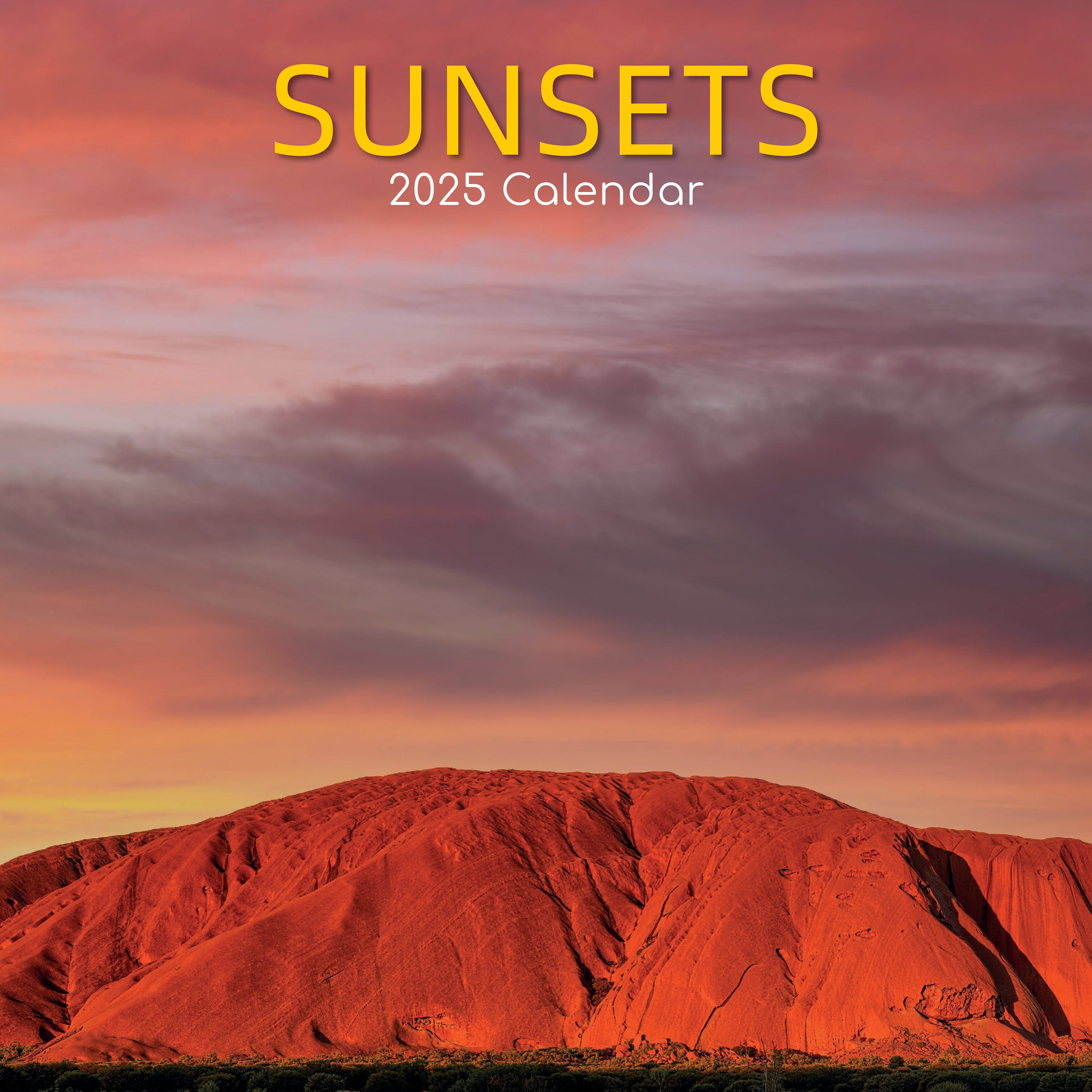 2025 Sunsets Square Wall Calendar