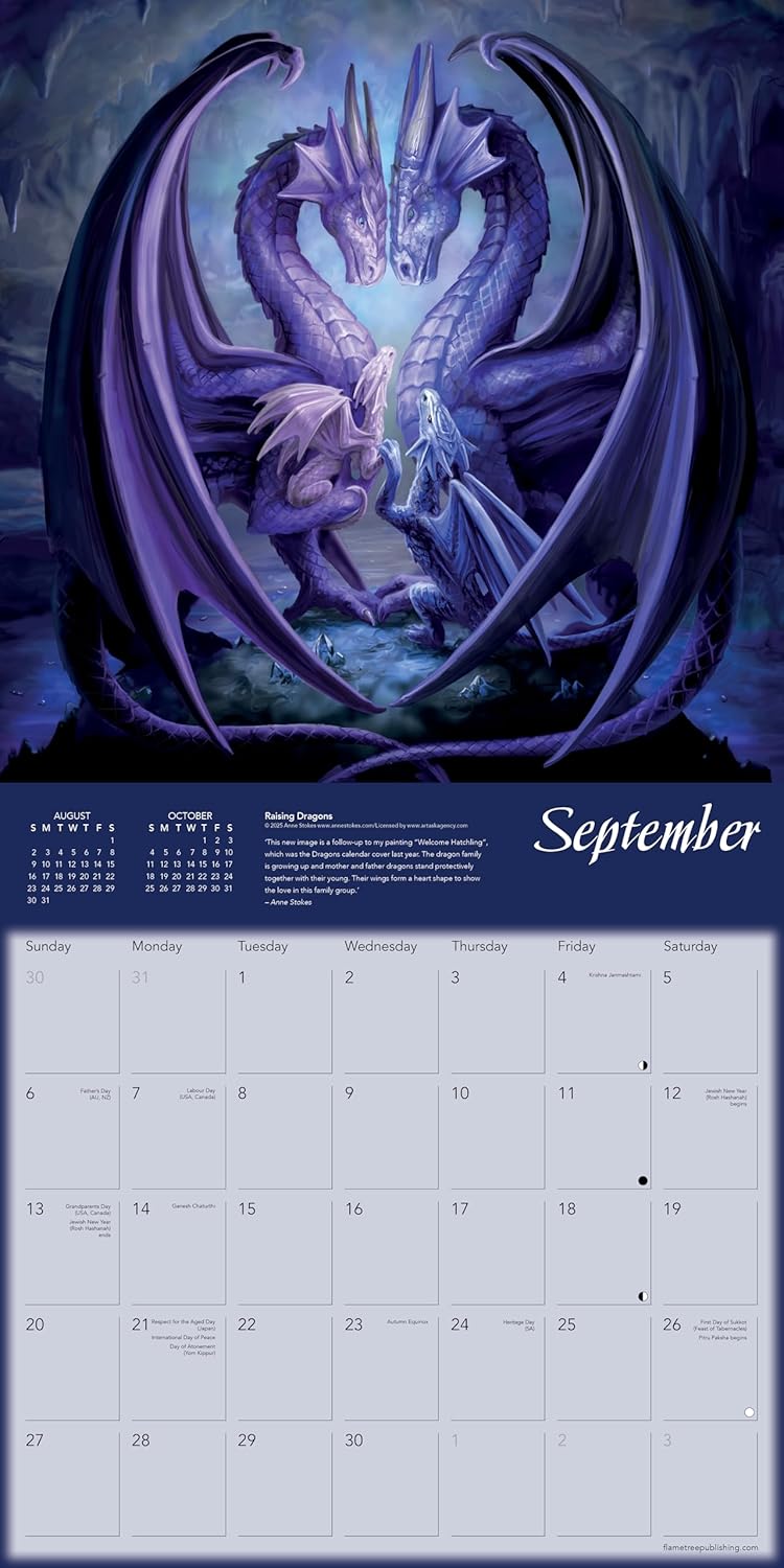 2026 Anne Stokes: Dragons - Square Wall Calendar