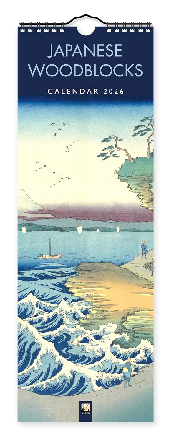 2026 Japanese Woodblocks - Slim Wall Calendar