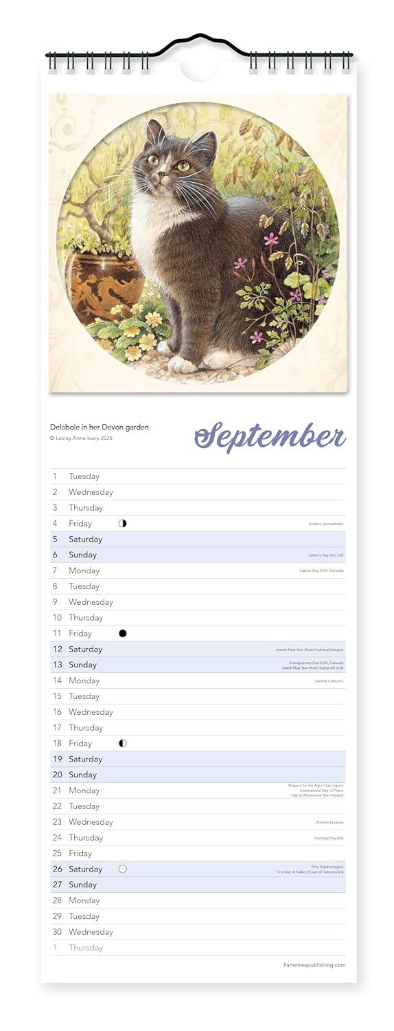 2026 Ivory Cats: Lesley Anne Ivory - Slim Wall Calendar