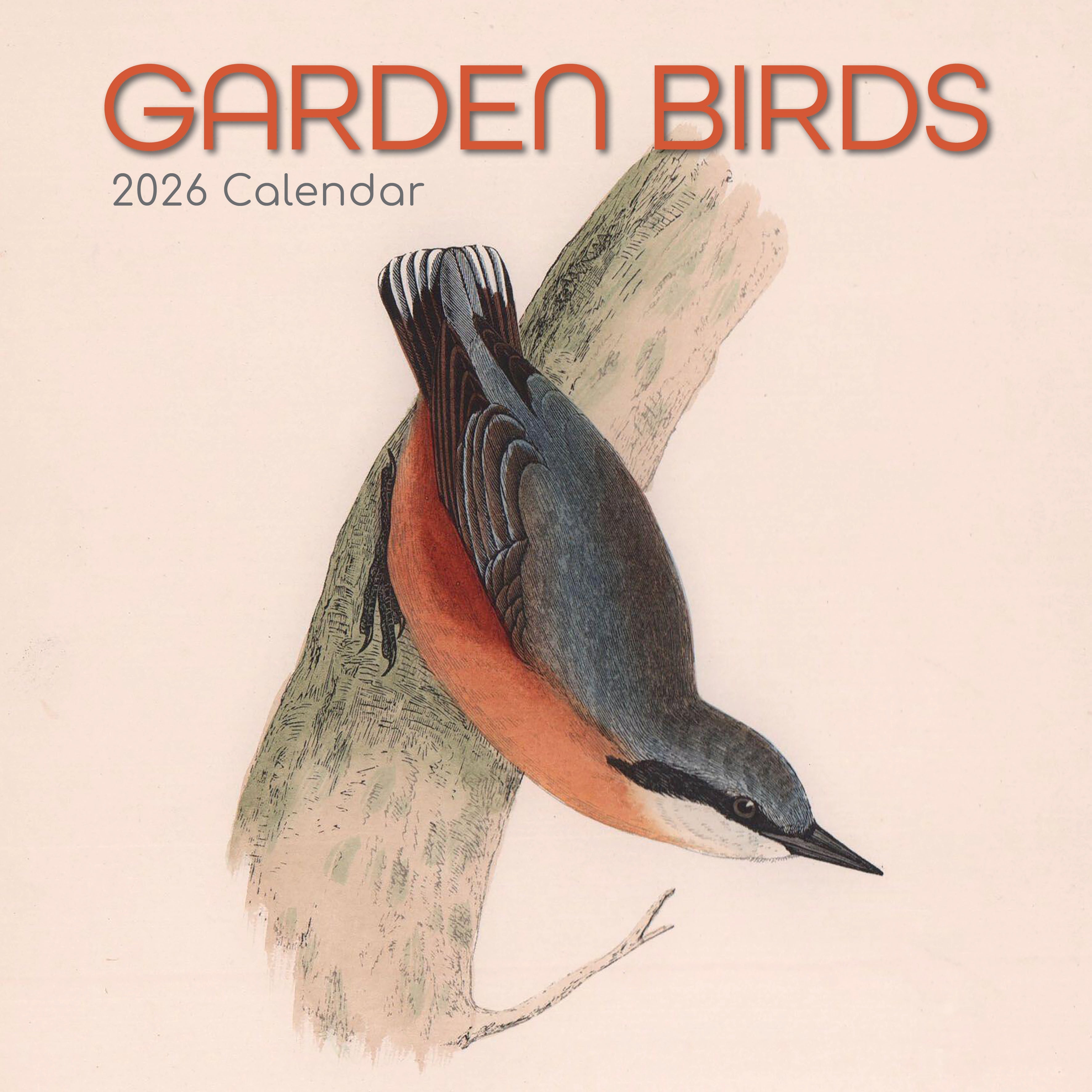 2026 Garden Birds - Square Wall Calendar
