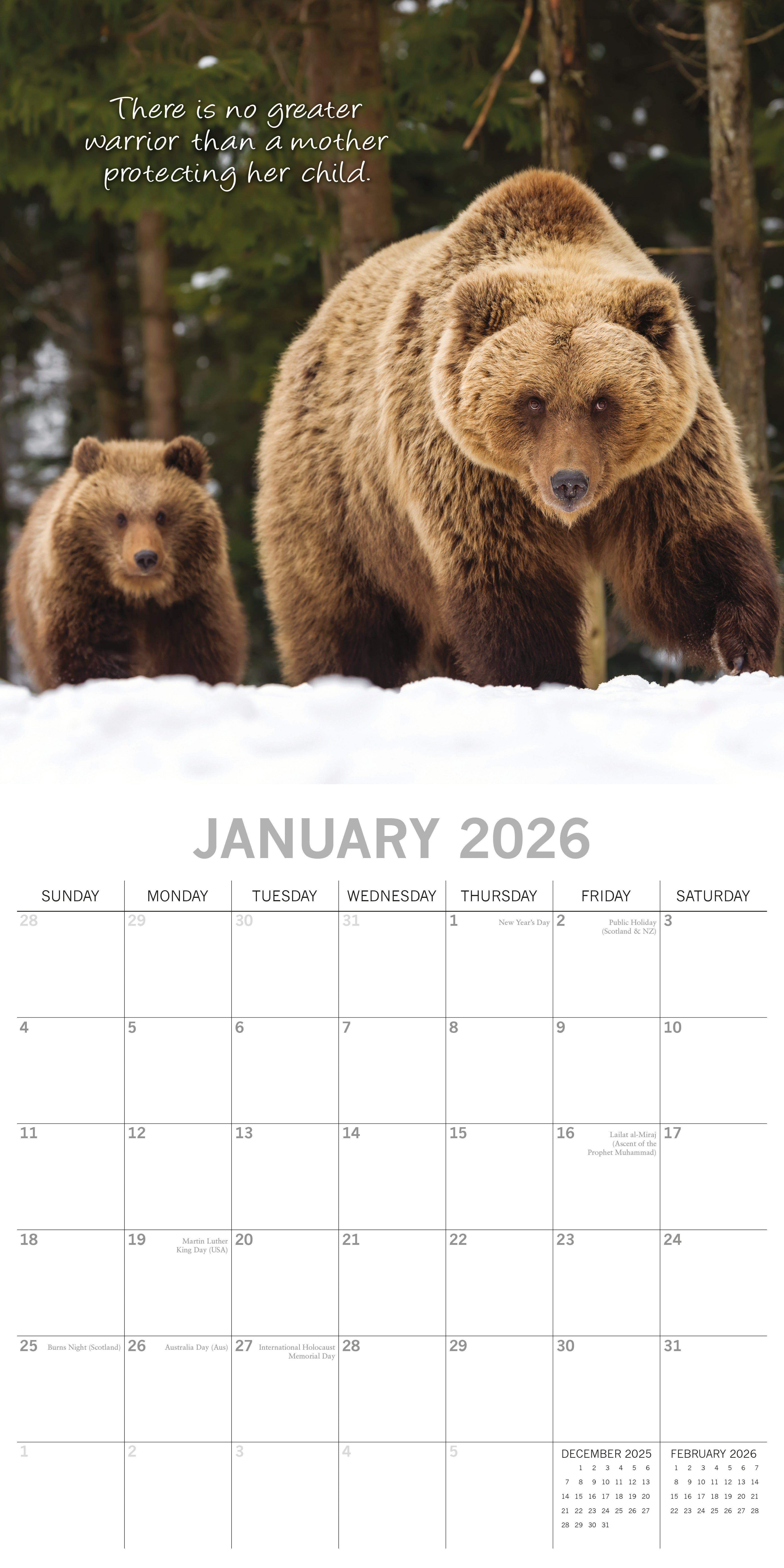 2026 Mother's Love - Square Wall Calendar