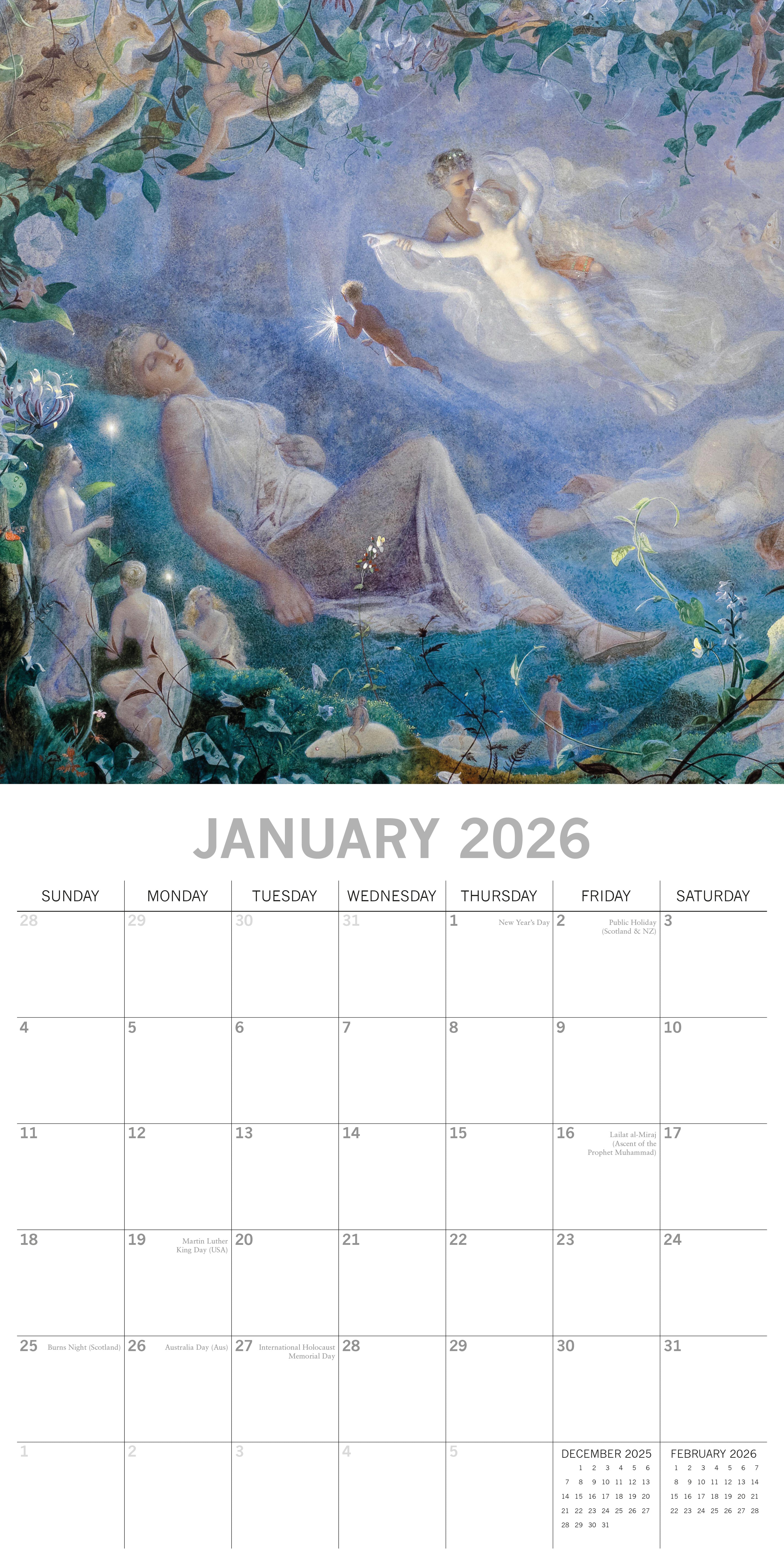 2026 Fairies - Square Wall Calendar