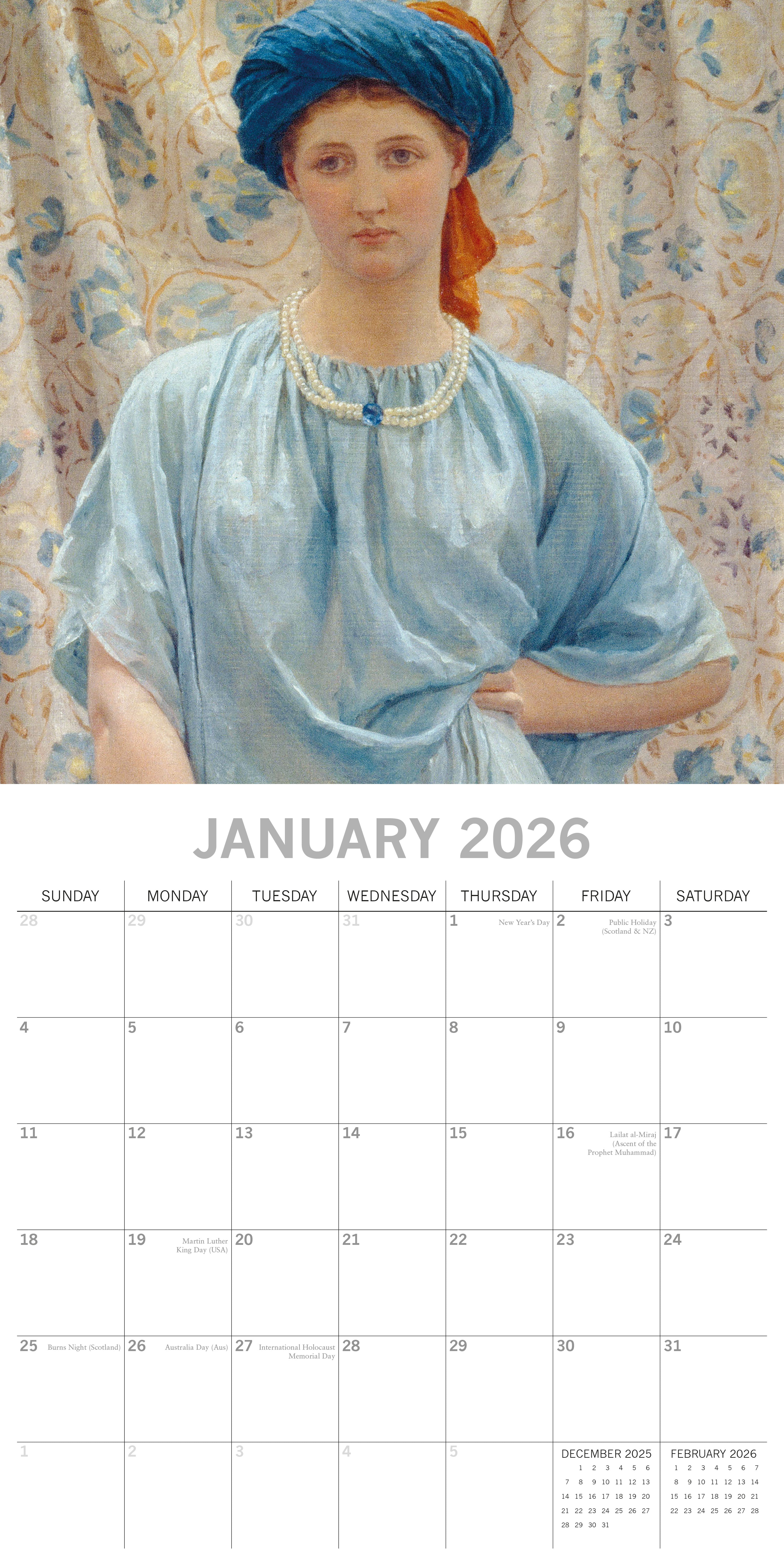 2026 Pre-Raphaelites - Square Wall Calendar