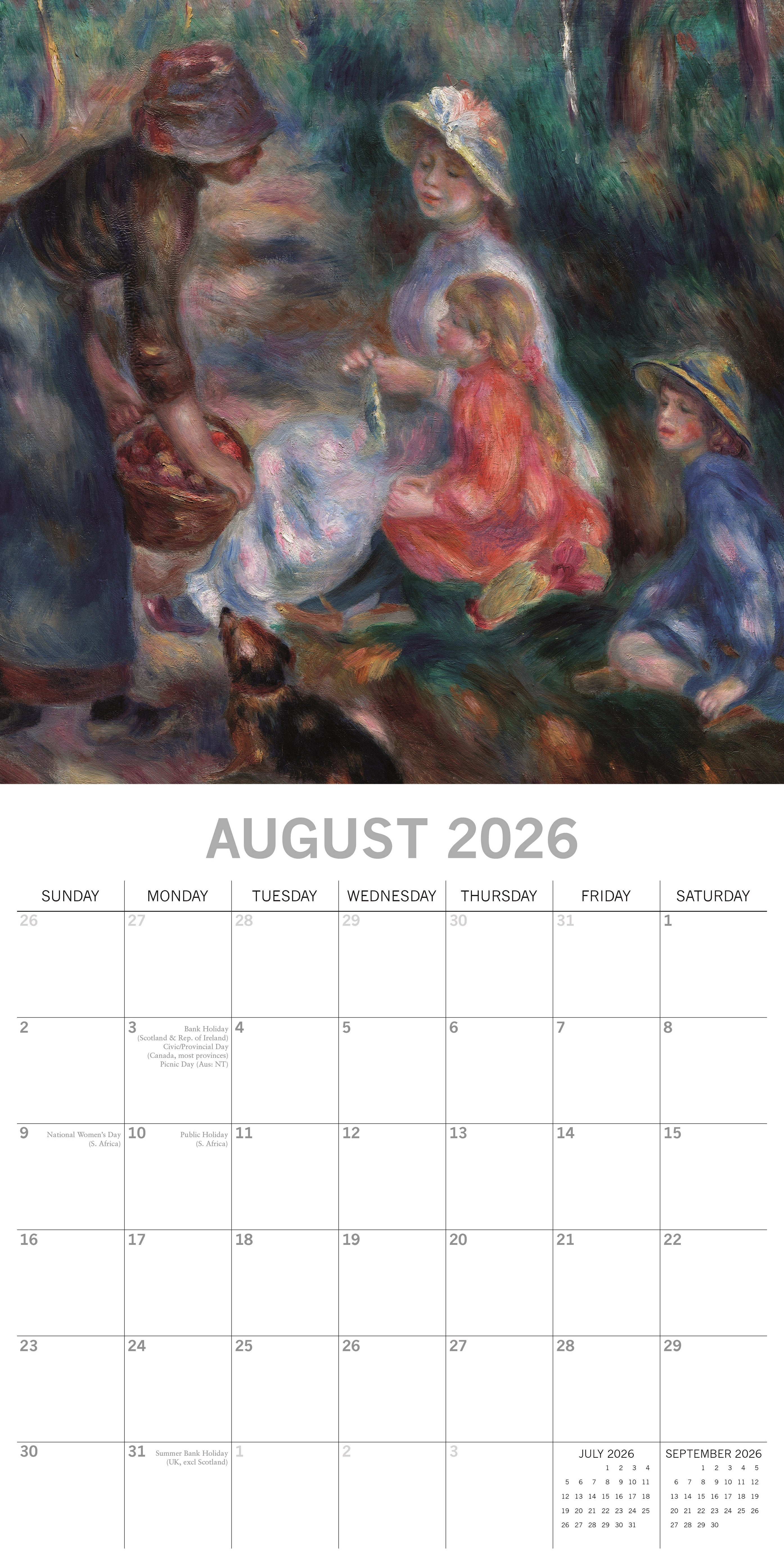 2026 Renoir - Square Wall Calendar