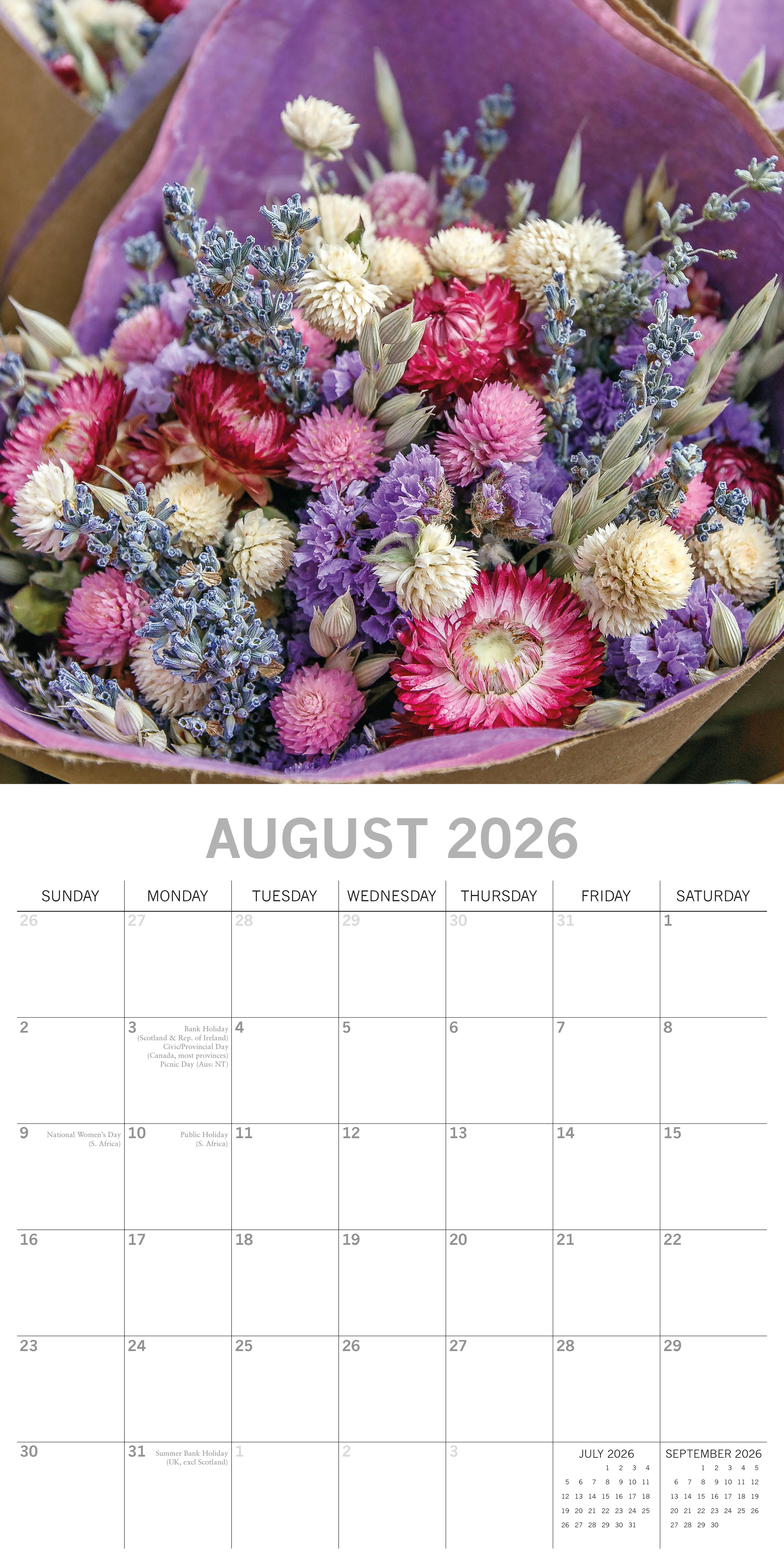 2026 Dried Flowers - Square Wall Calendar