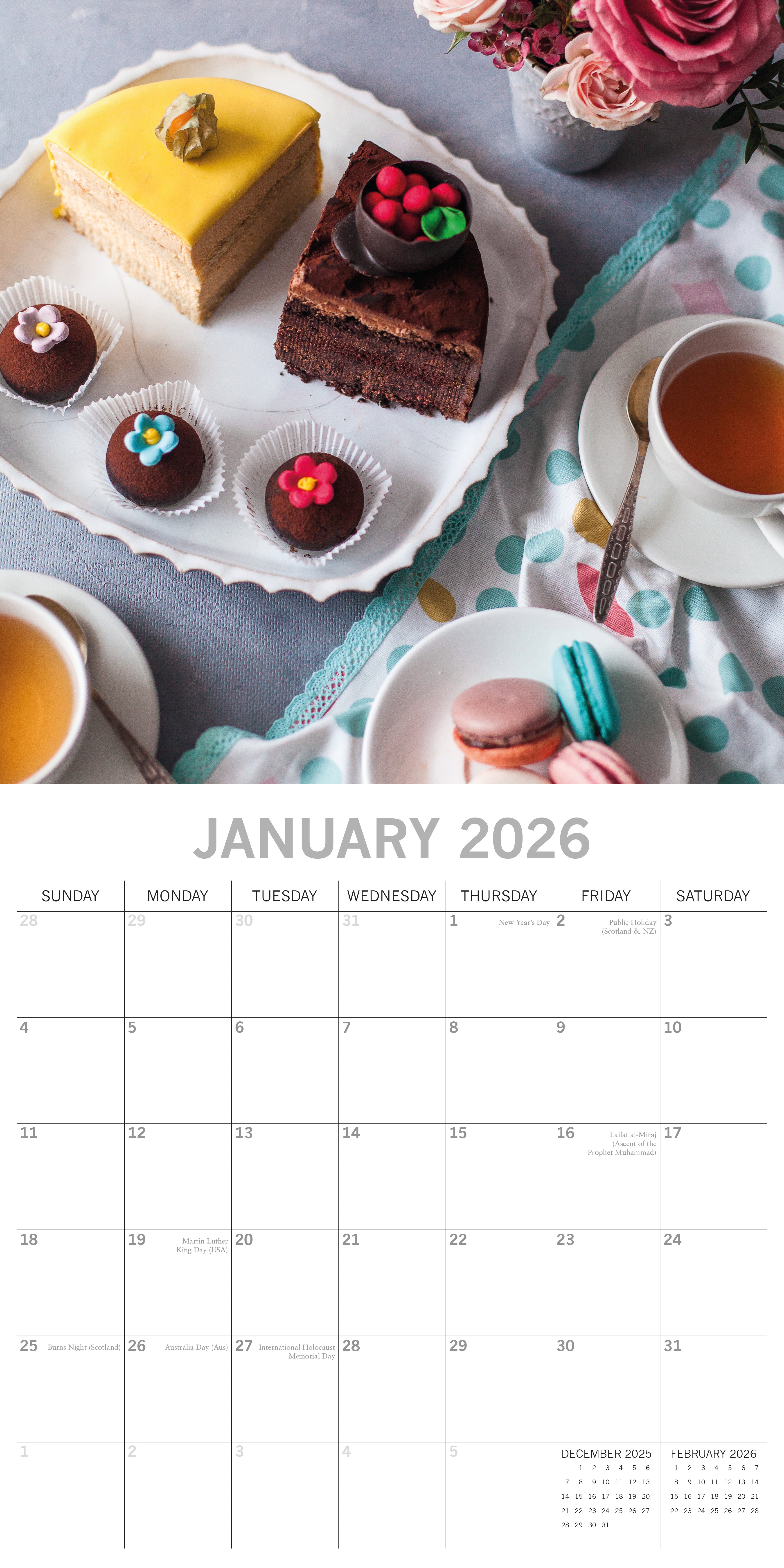 2026 Afternoon Tea - Square Wall Calendar