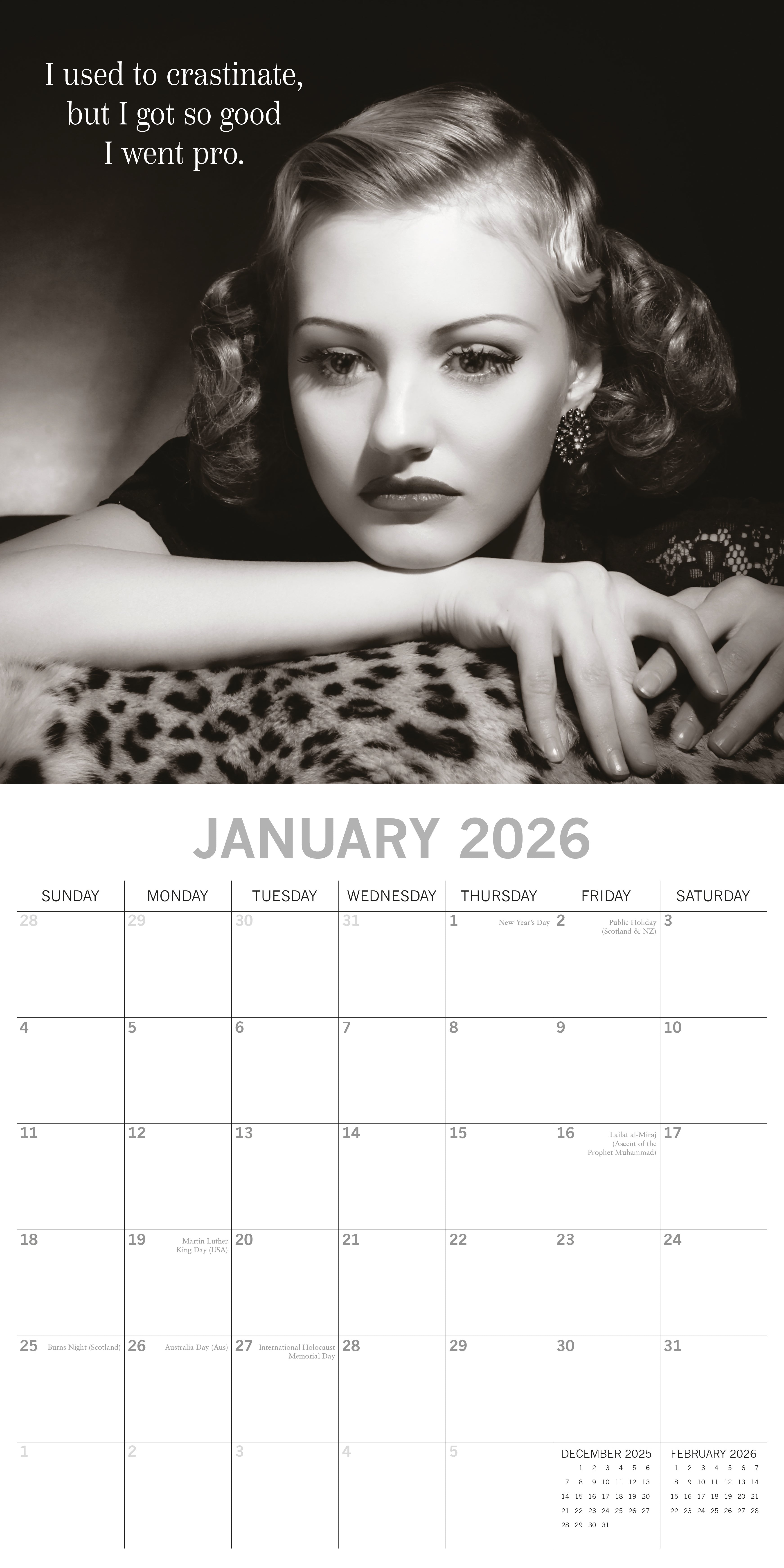 2026 Witty One Liners - Square Wall Calendar