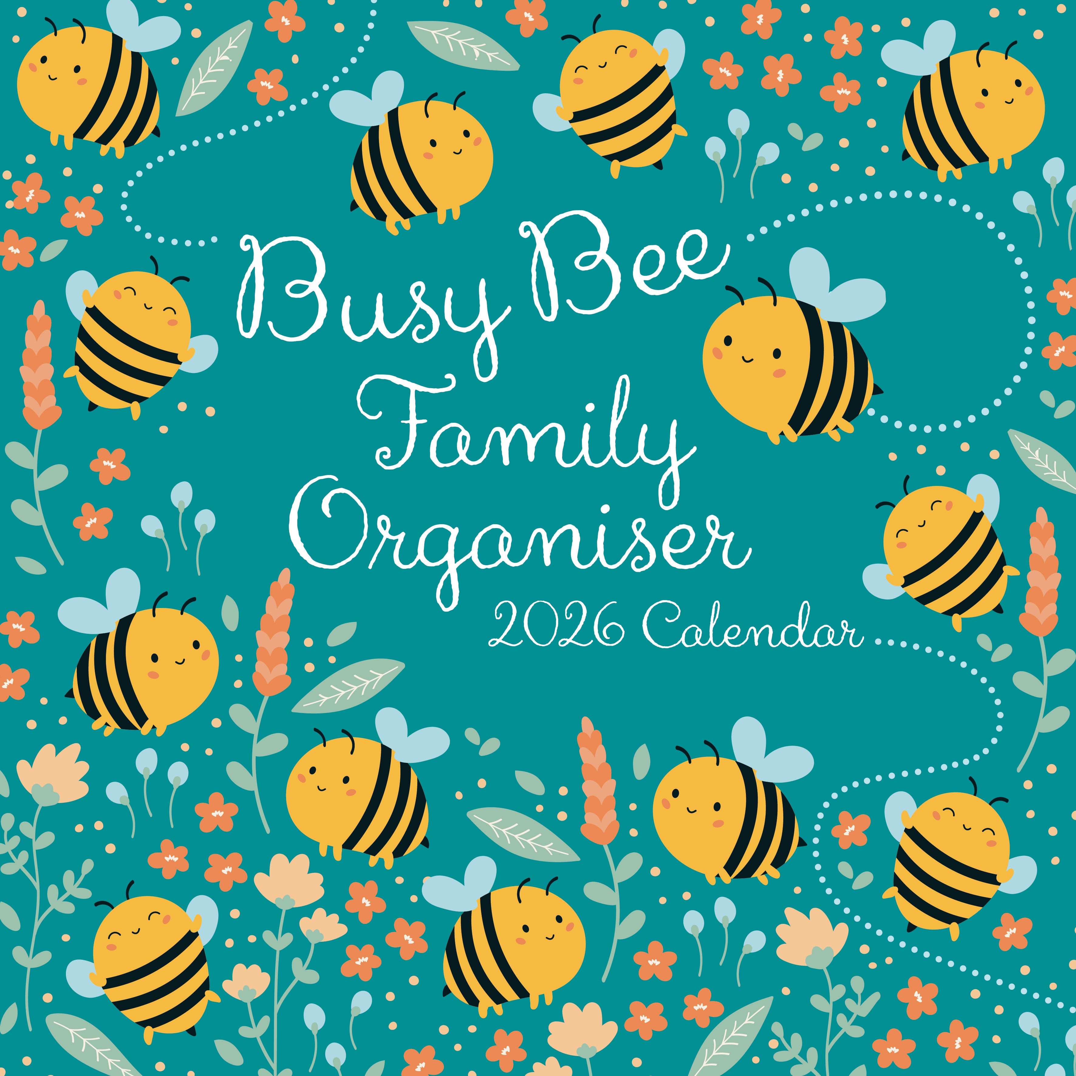 2026 Busy Bee Family Organiser - Square Wall Calendar