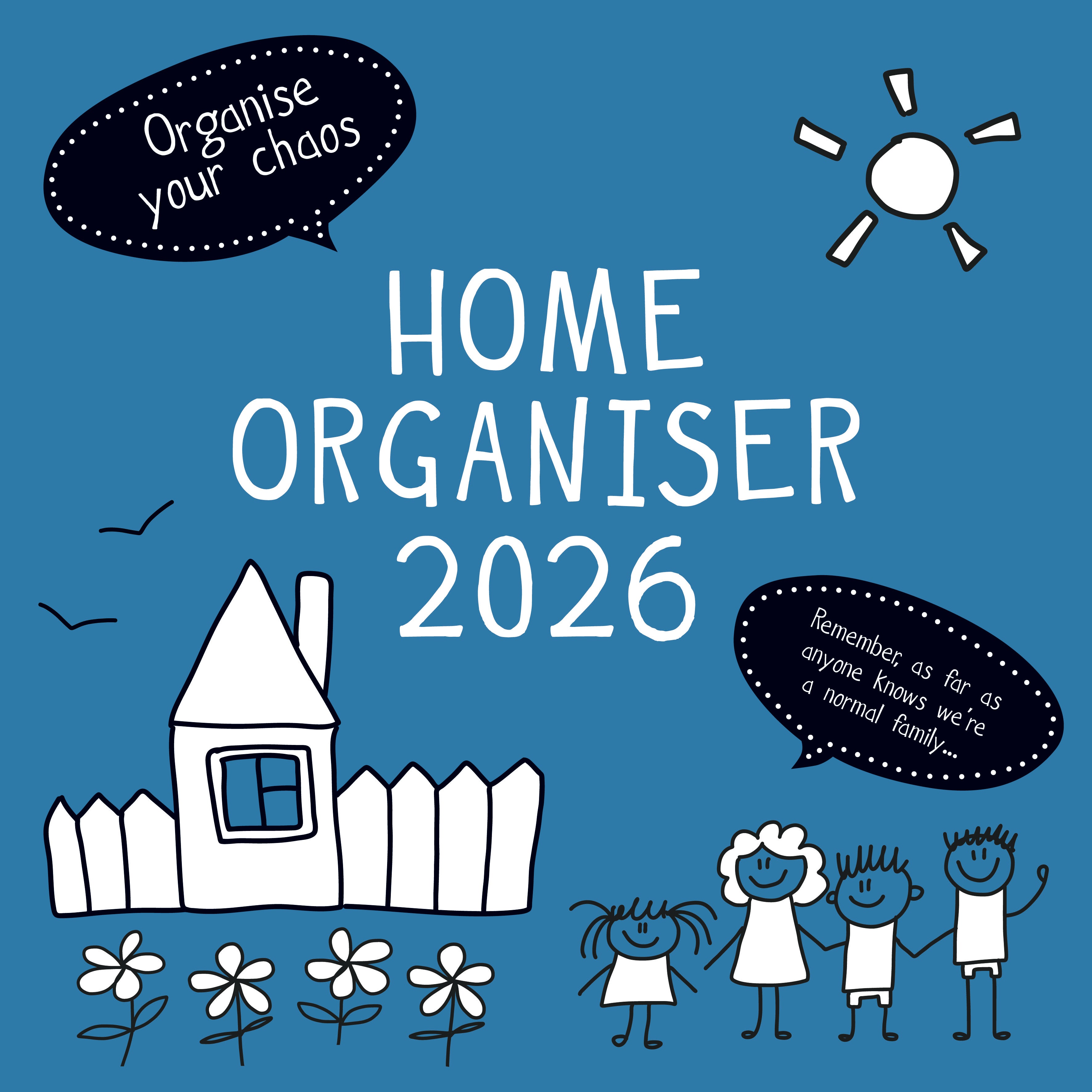 2026 Home Organiser - Square Wall Calendar