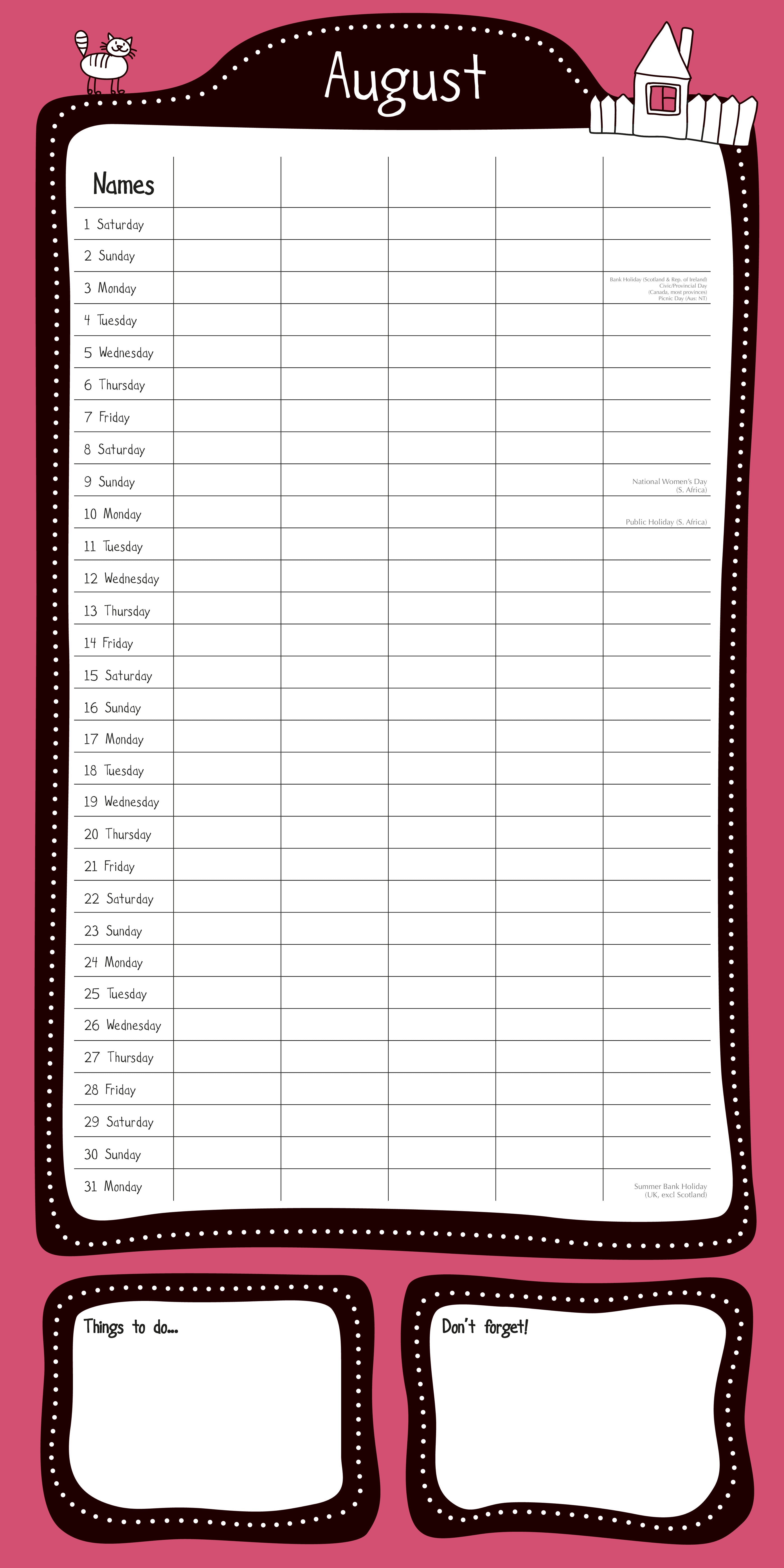 2026 Home Organiser - Square Wall Calendar