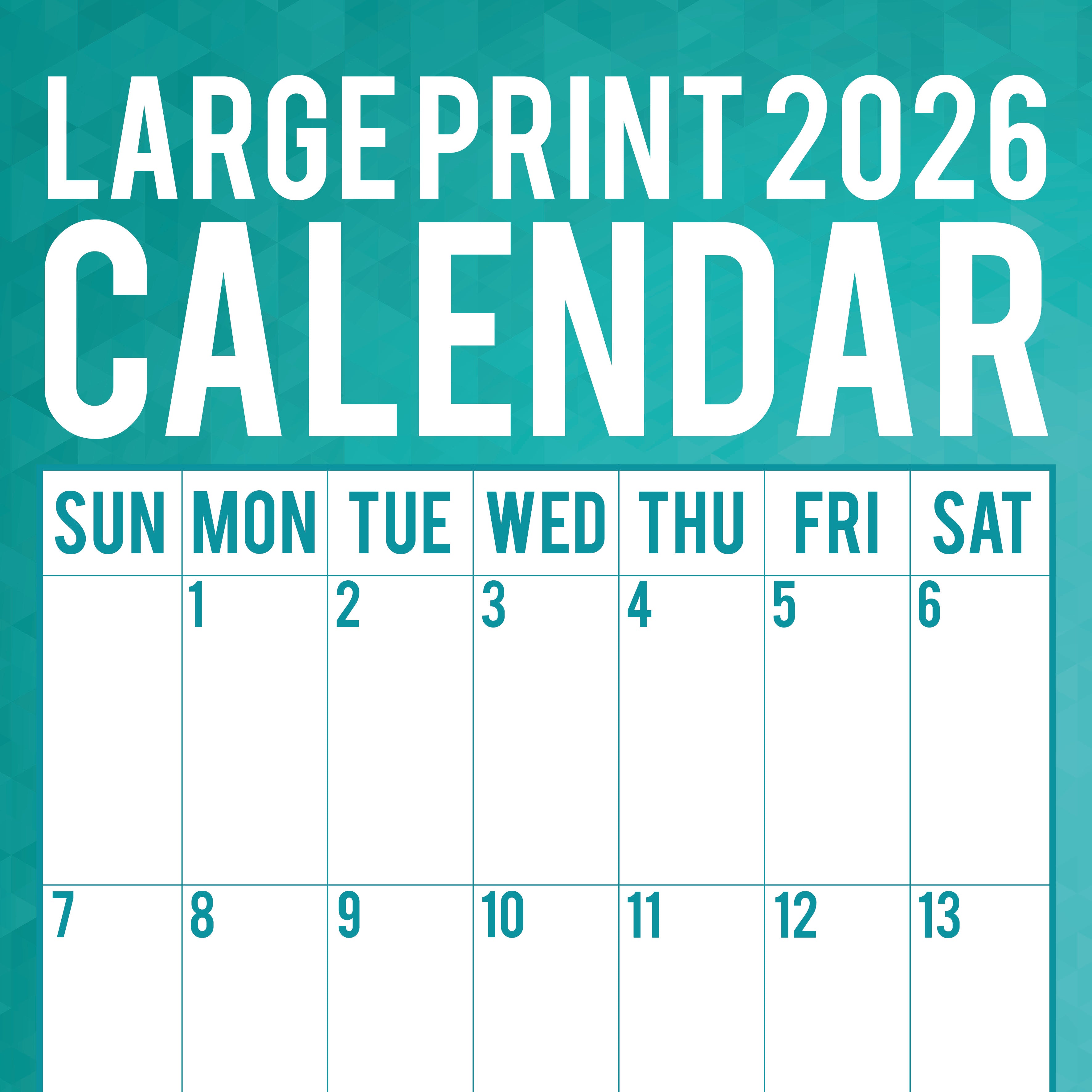 2026 Large Print Calendar - Square Wall Calendar