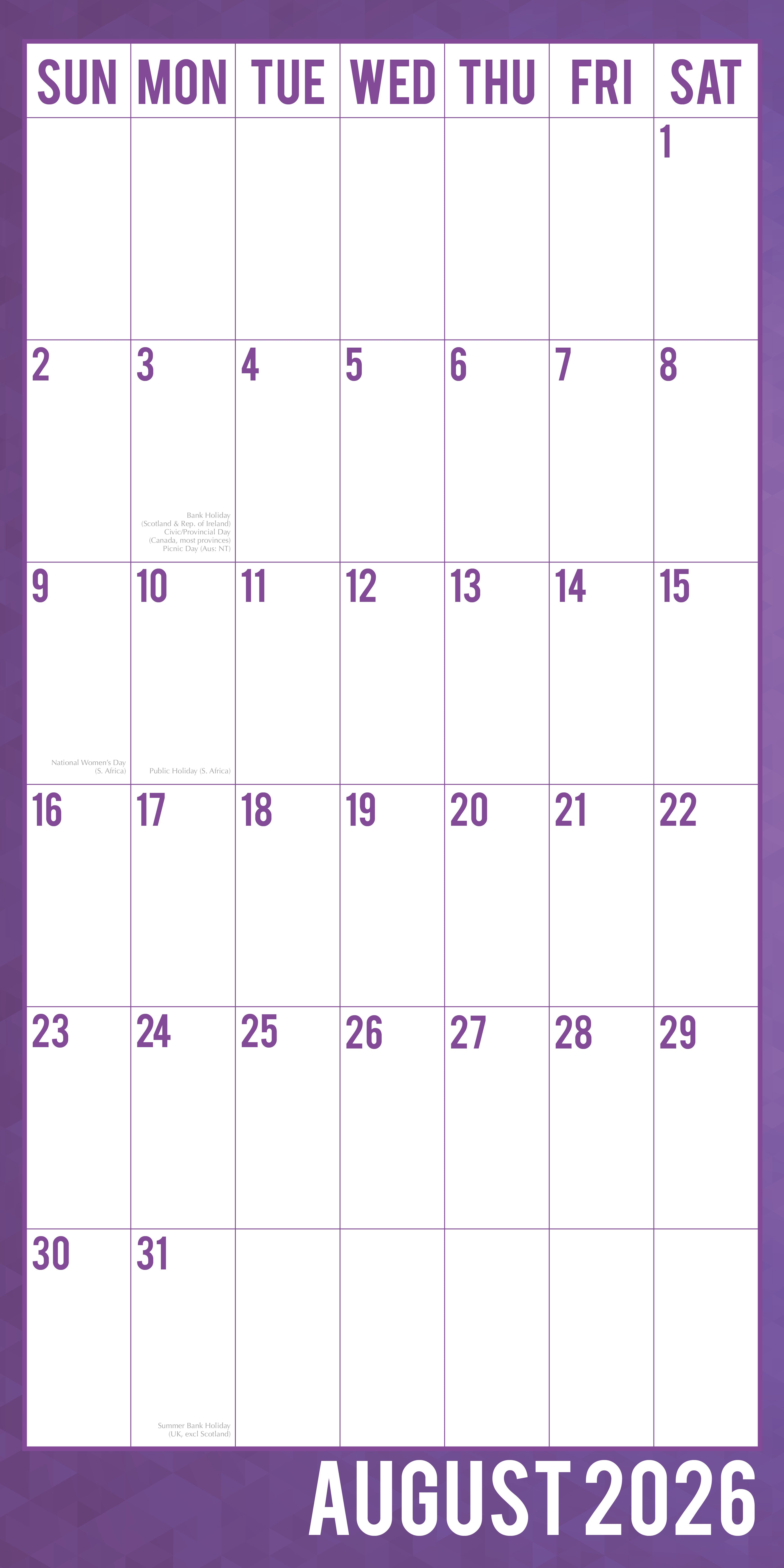 2026 Large Print Calendar - Square Wall Calendar