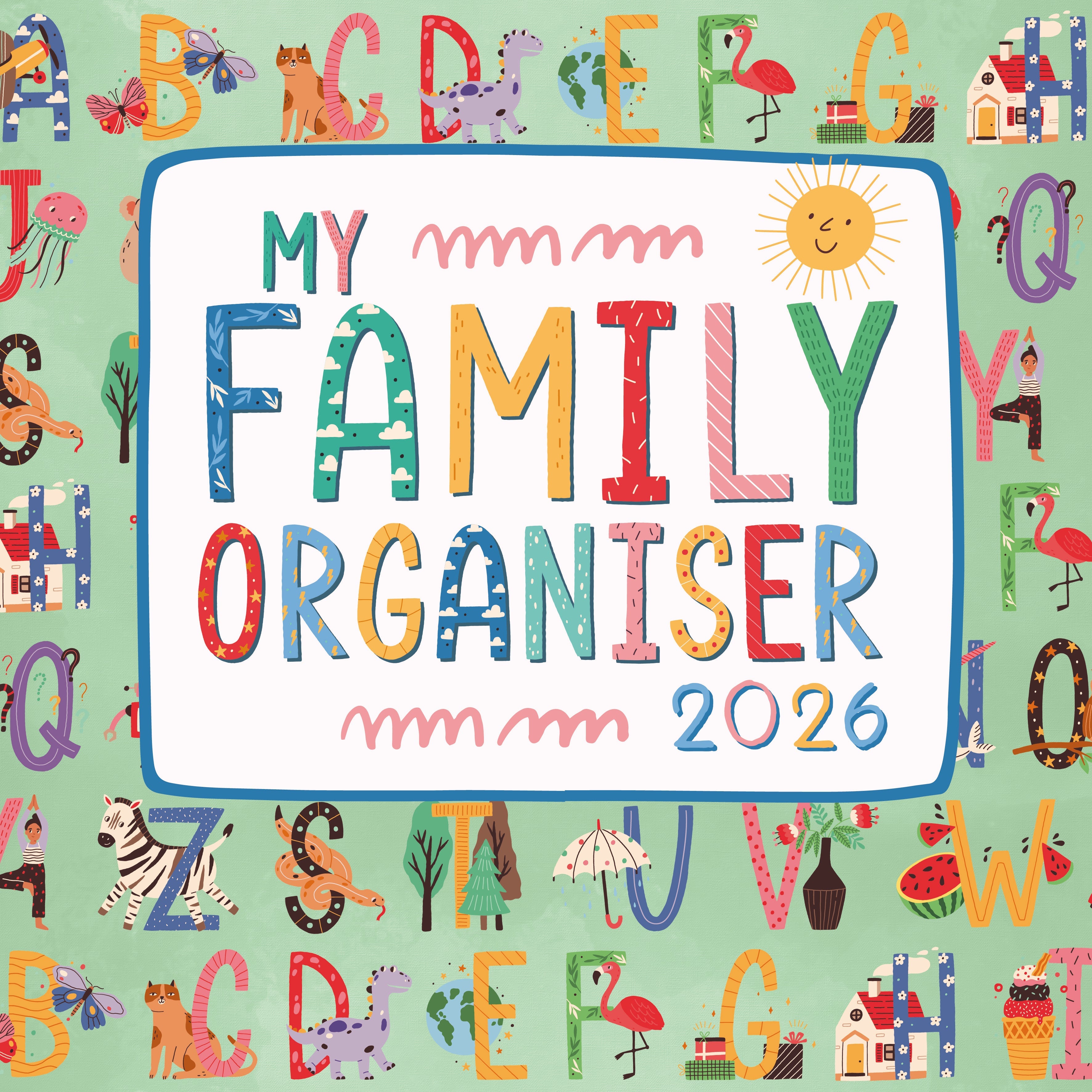 2026 My Family Organiser - ABC - Square Wall Calendar