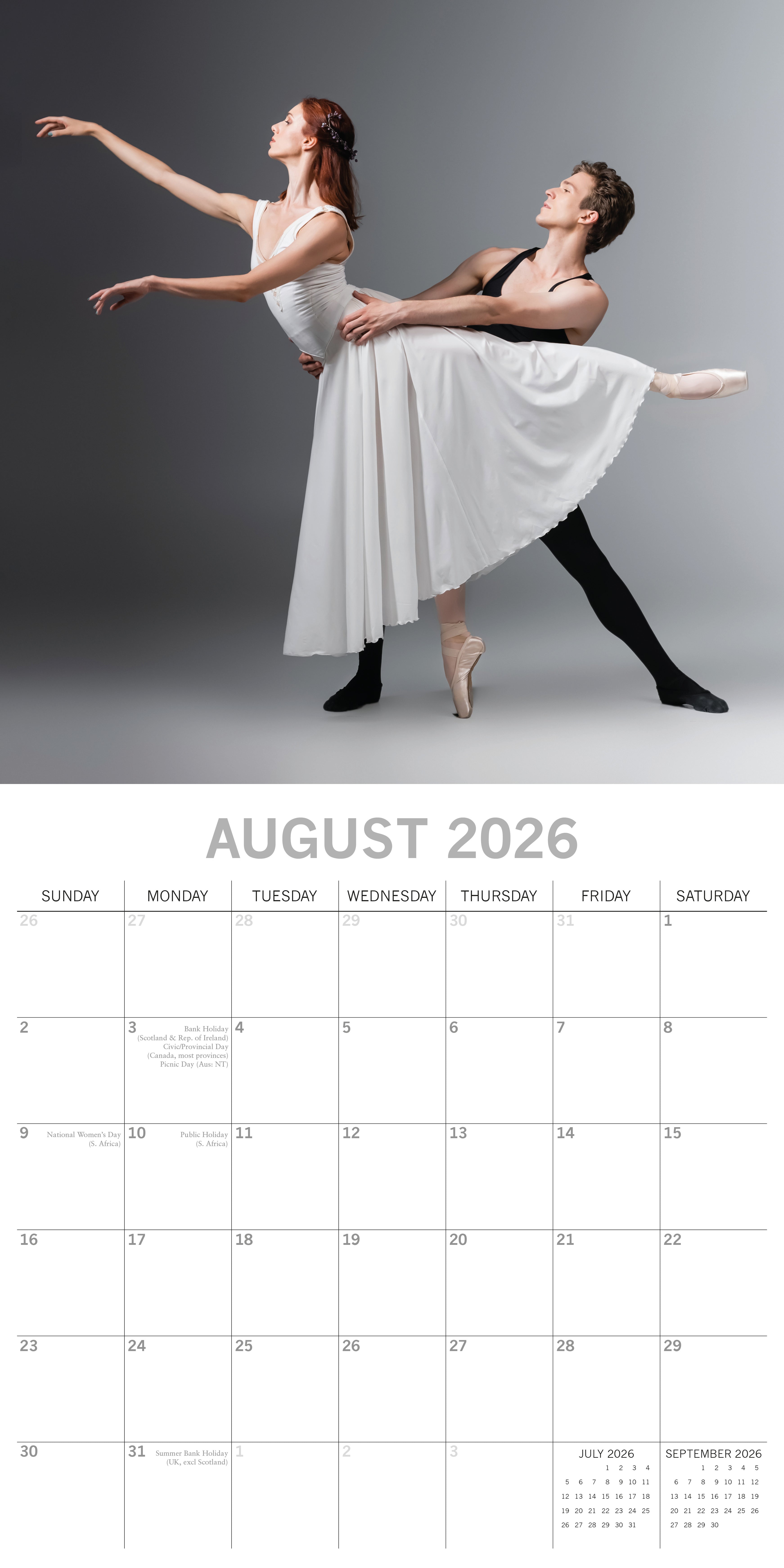 2026 Ballet - Square Wall Calendar - DAMAGED PACKAGING