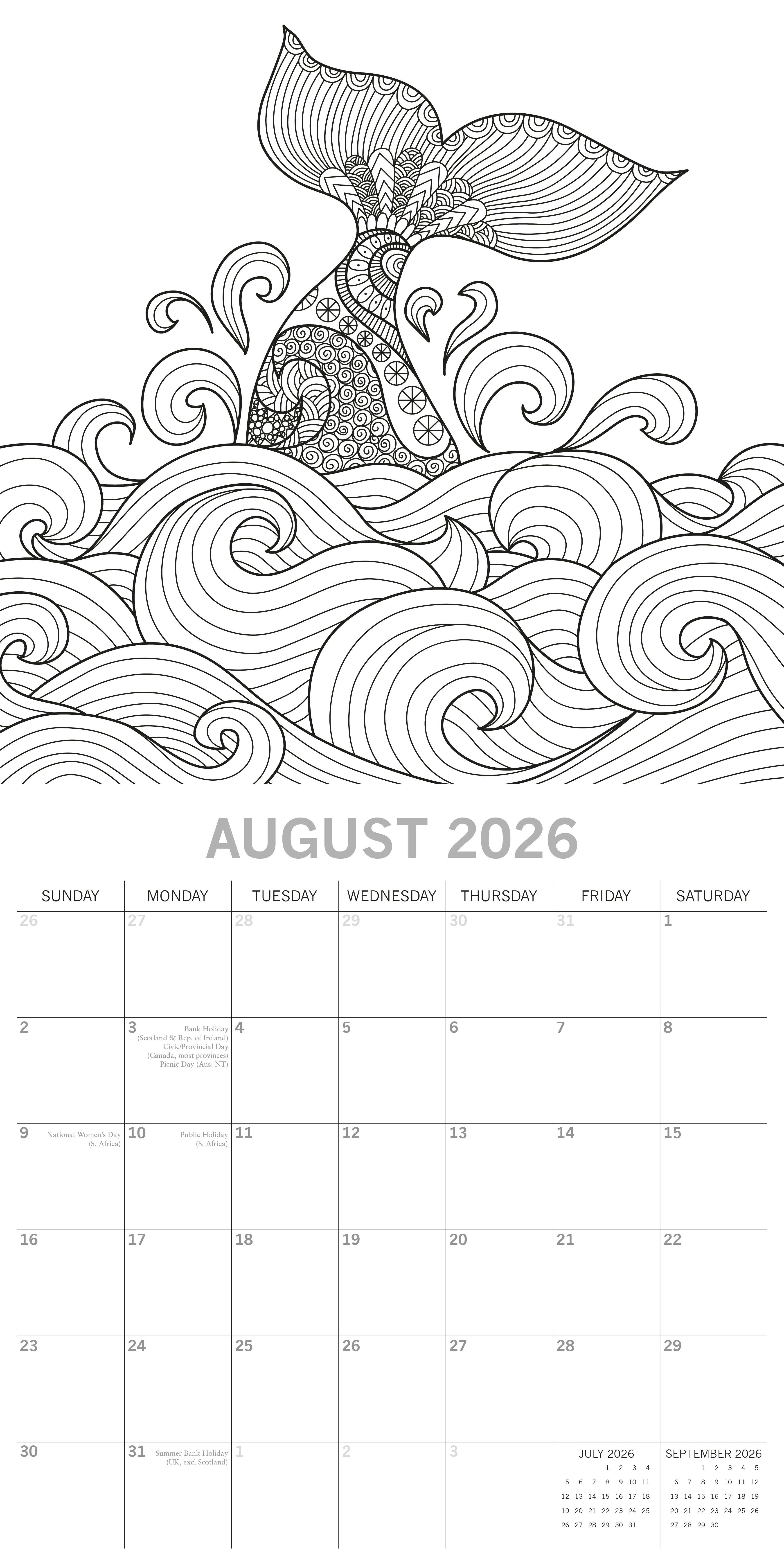 2026 Colouring - Square Wall Calendar