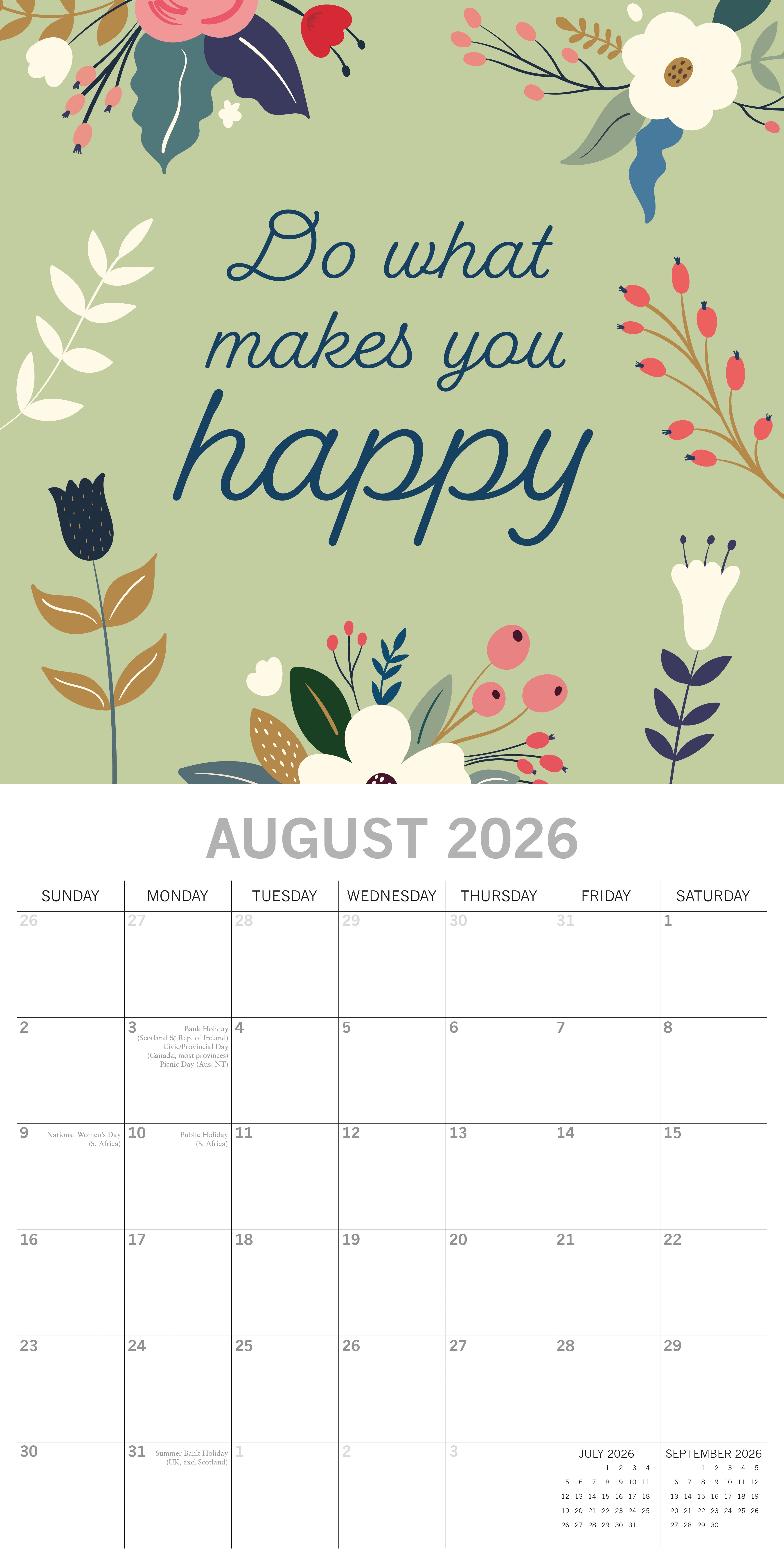 2026 Positively Powerful - Square Wall Calendar