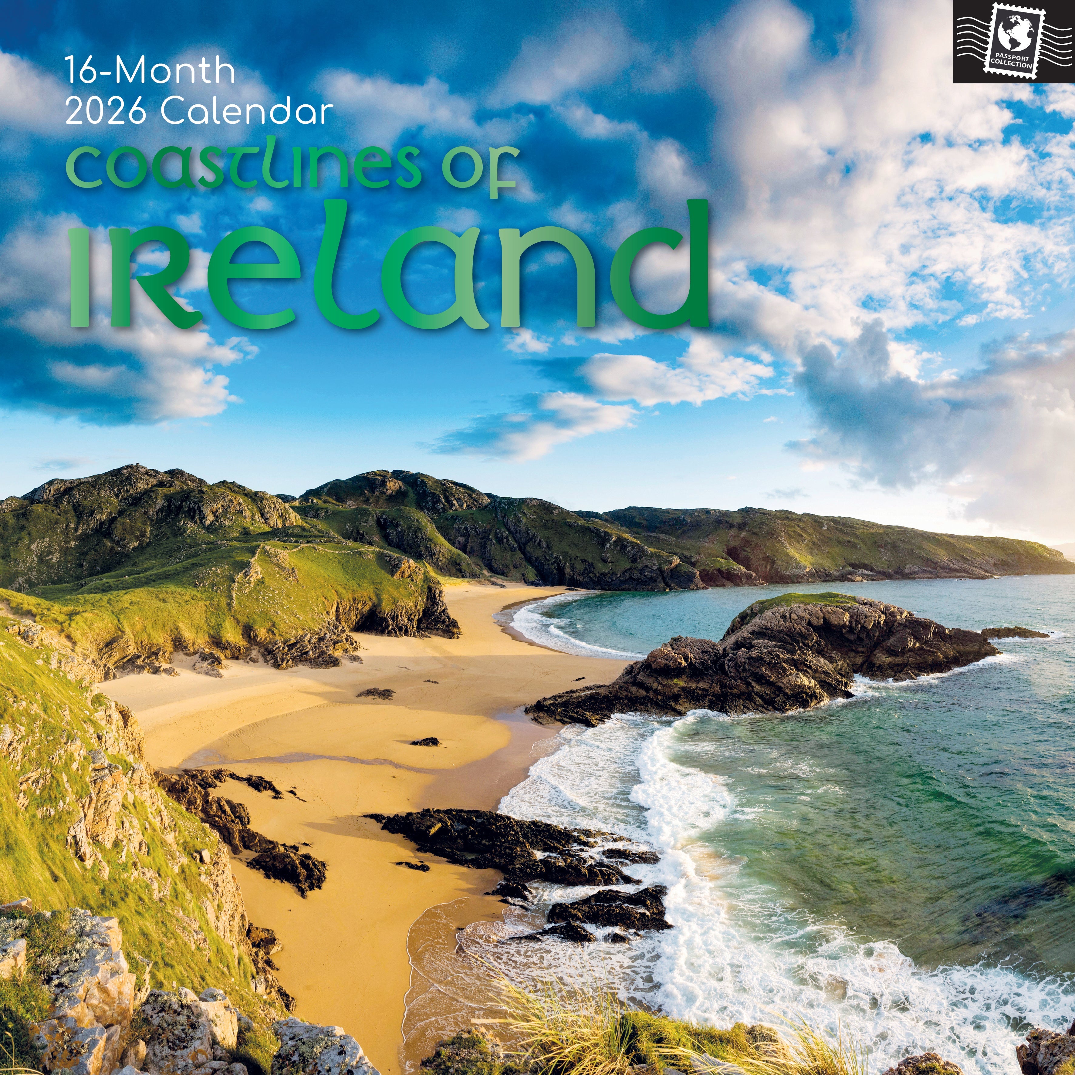 2026 Coastlines of Ireland - Square Wall Calendar