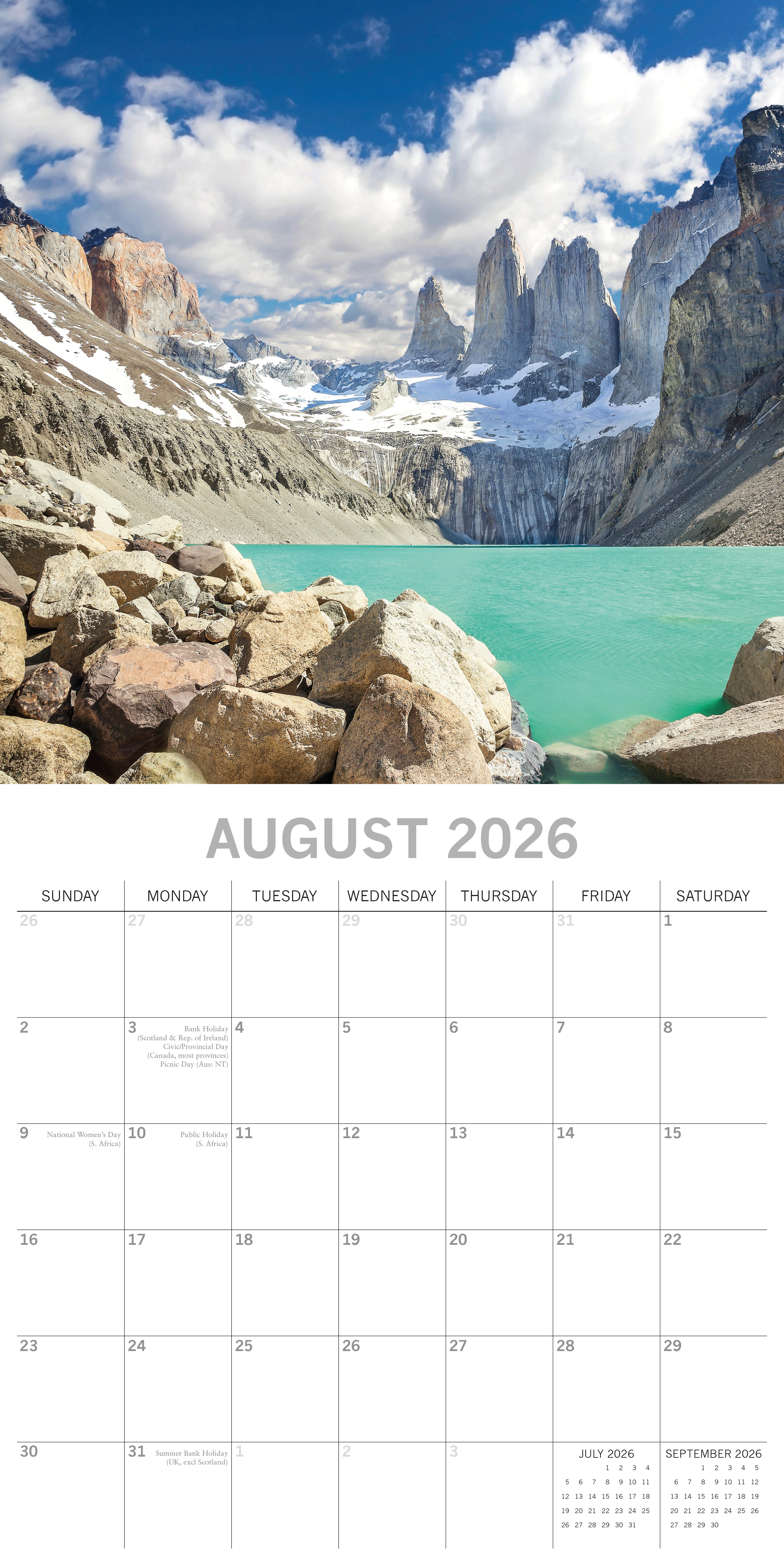 2026 Travel the World - Square Wall Calendar