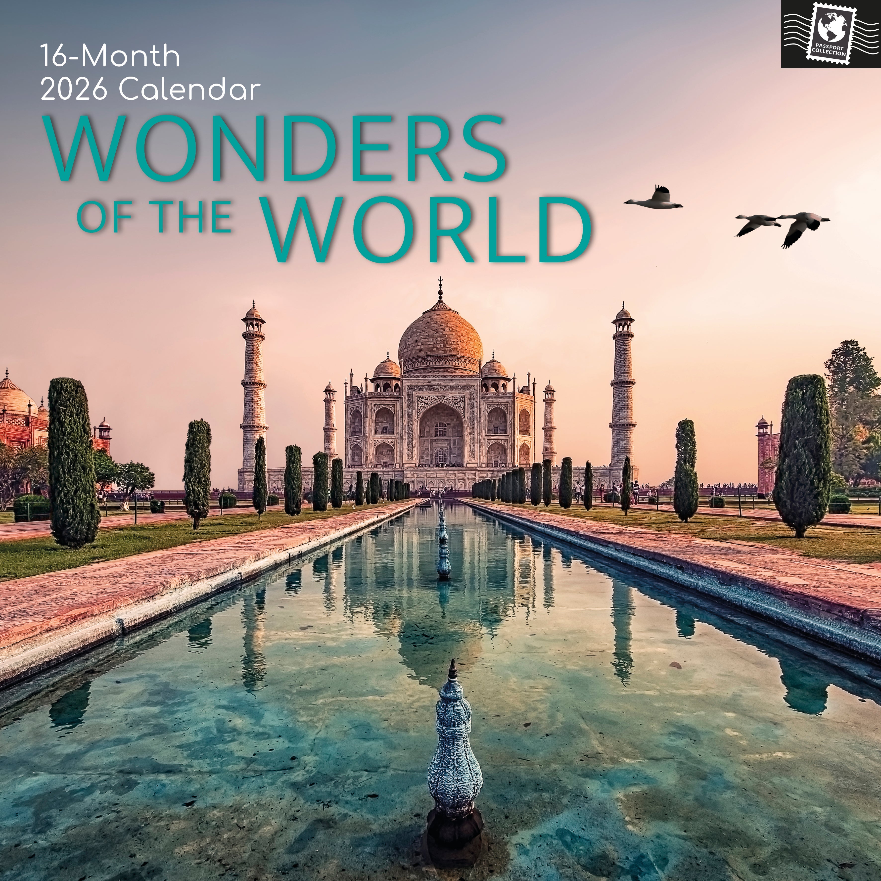 2026 Wonders of the World - Square Wall Calendar