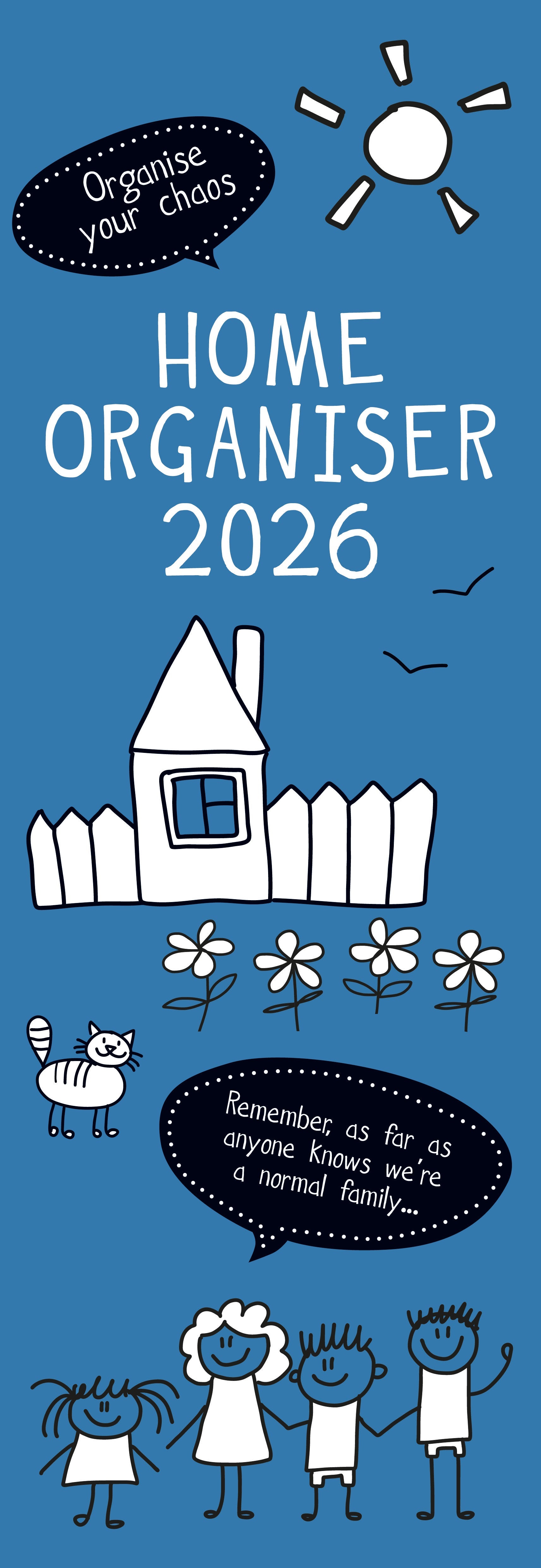 2026 Home Organiser - Slim Wall Calendar