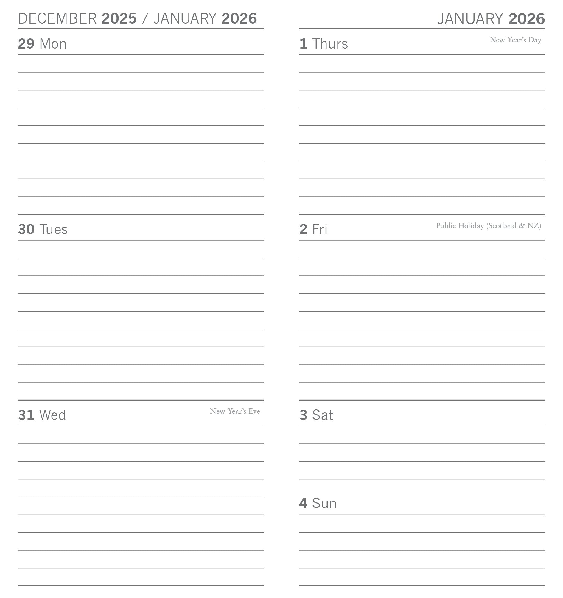 2026 William Morris - Blackthorn - Weekly Pocket Diary/Planner