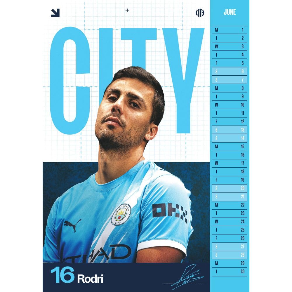 2026 Manchester City FC - A3 Wall Calendar