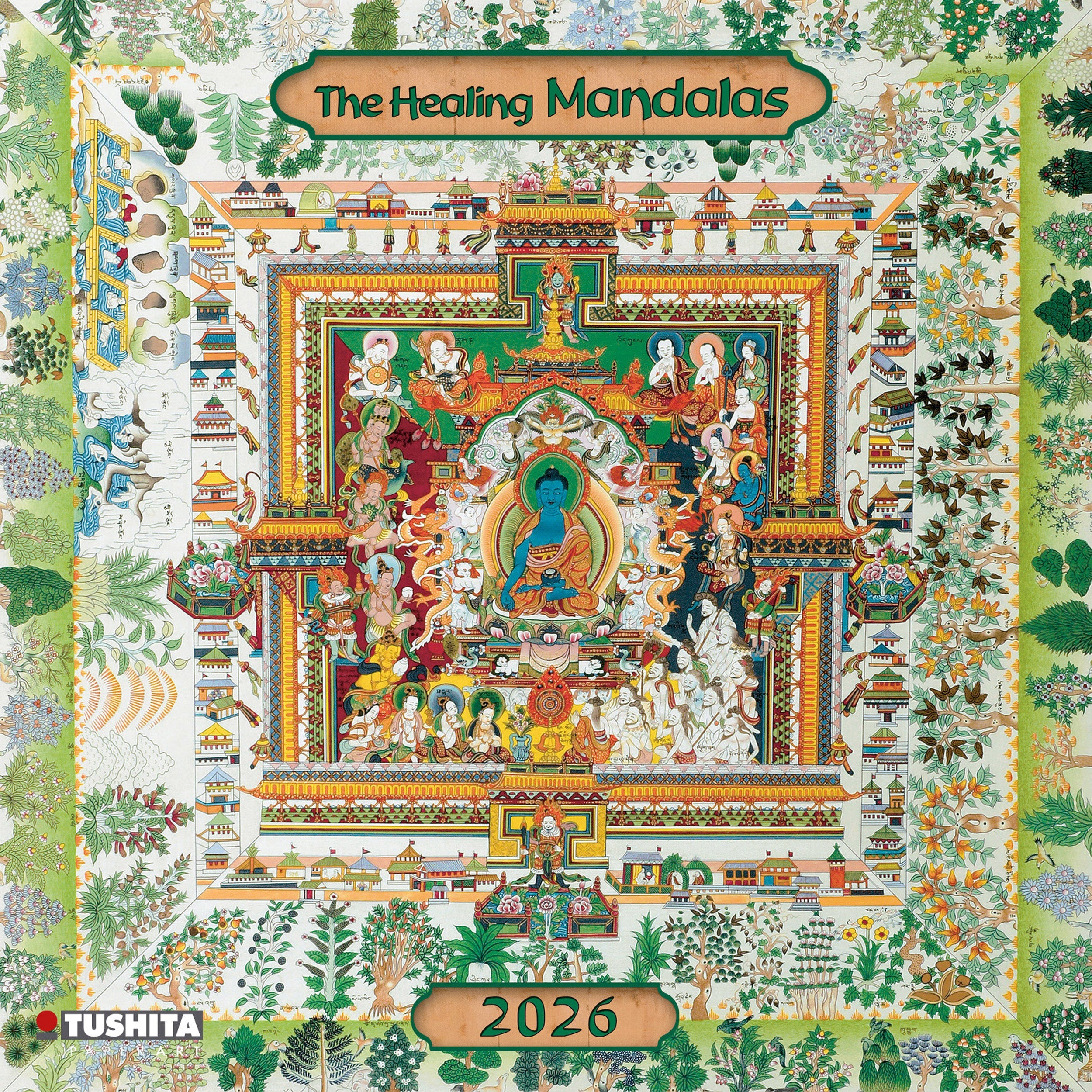 2026 The Healing Mandalas - Square Wall Calendar