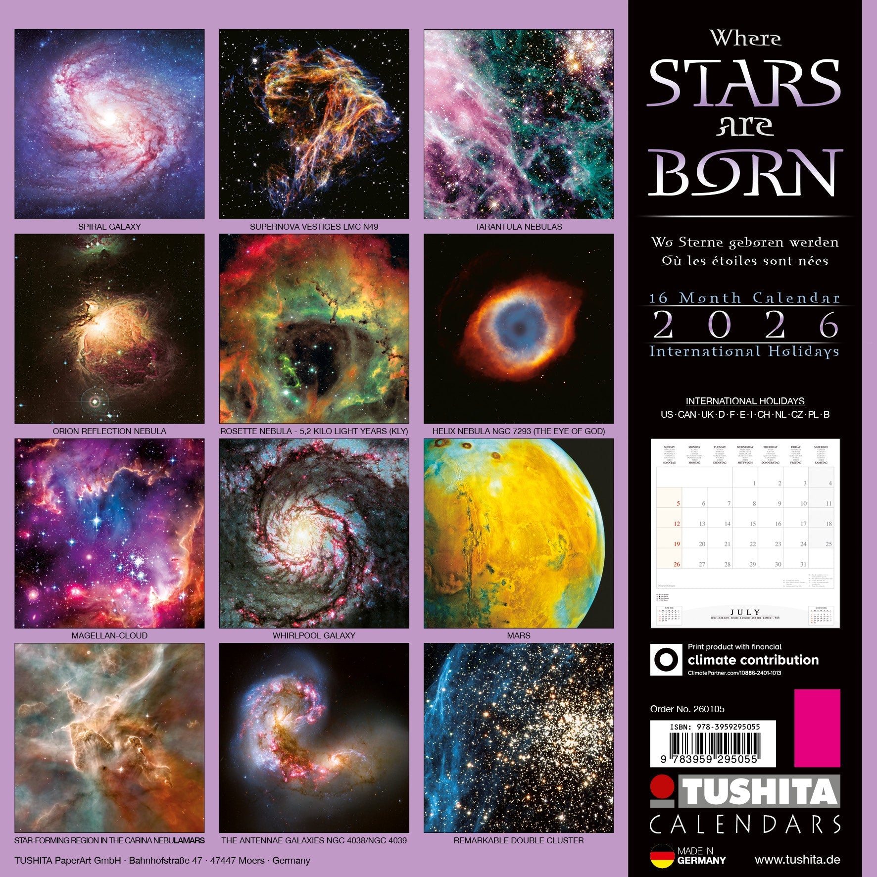 2026 Where Stars are Born - Square Wall Calendar