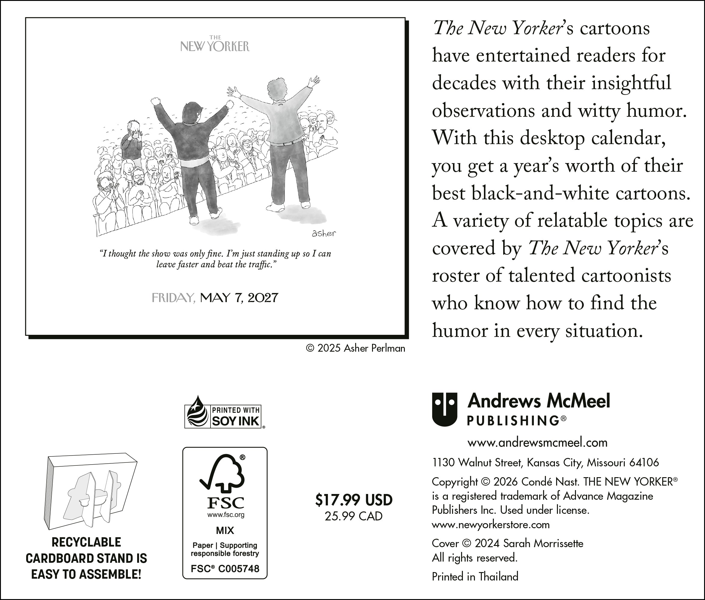 2027 Cartoons from the New Yorker - Square Wall Calendar