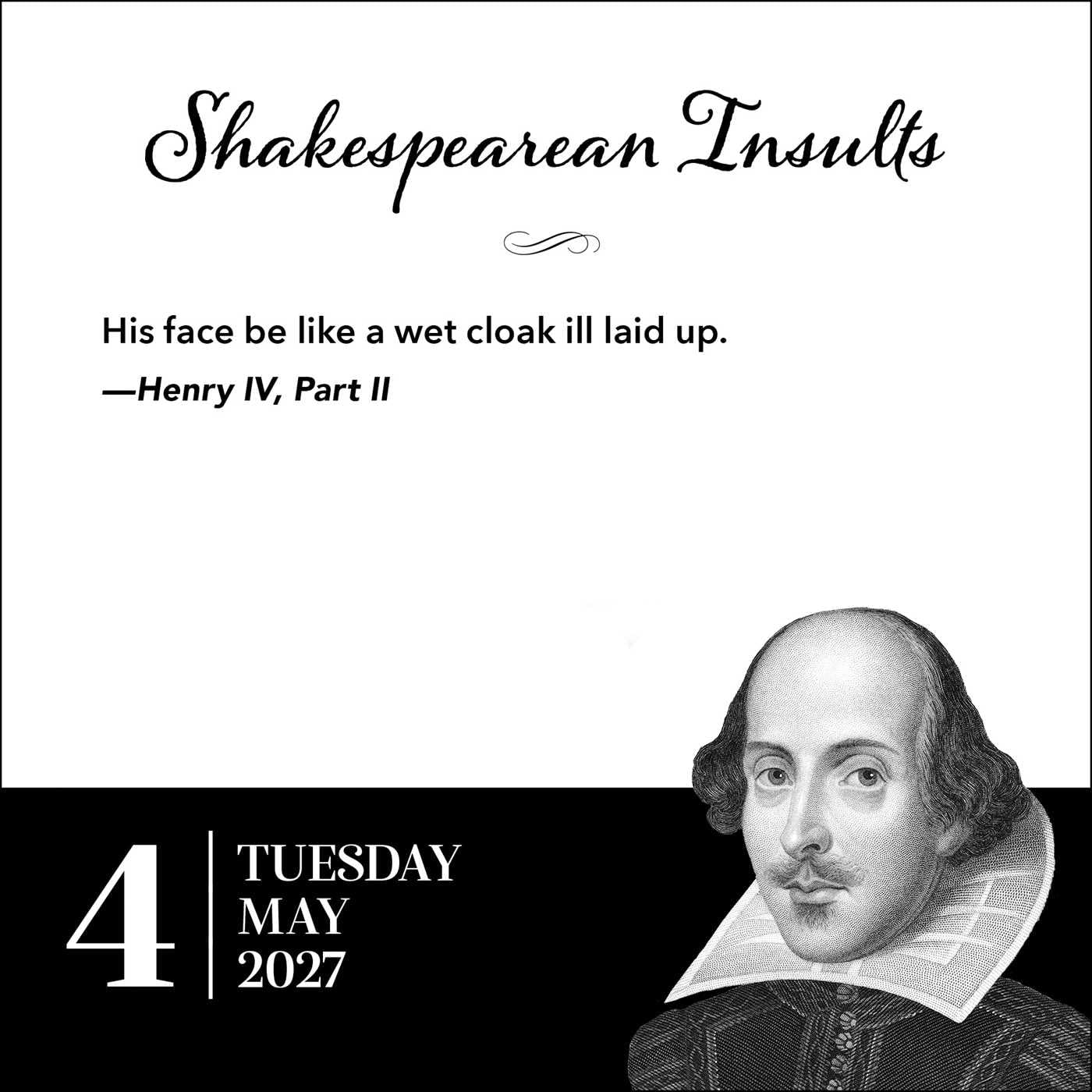 2027 Shakespearean Insults - Daily Boxed Page-A-Day Calendar