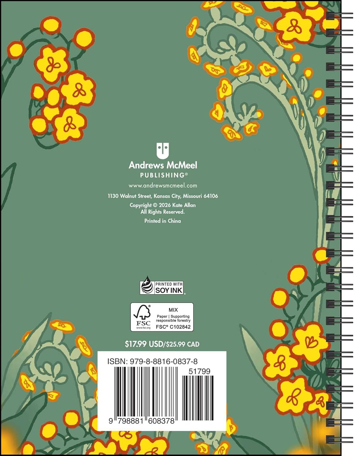 2027 Be On Your Own Side: K.Allan - Weekly and Monthly Diary/Planner