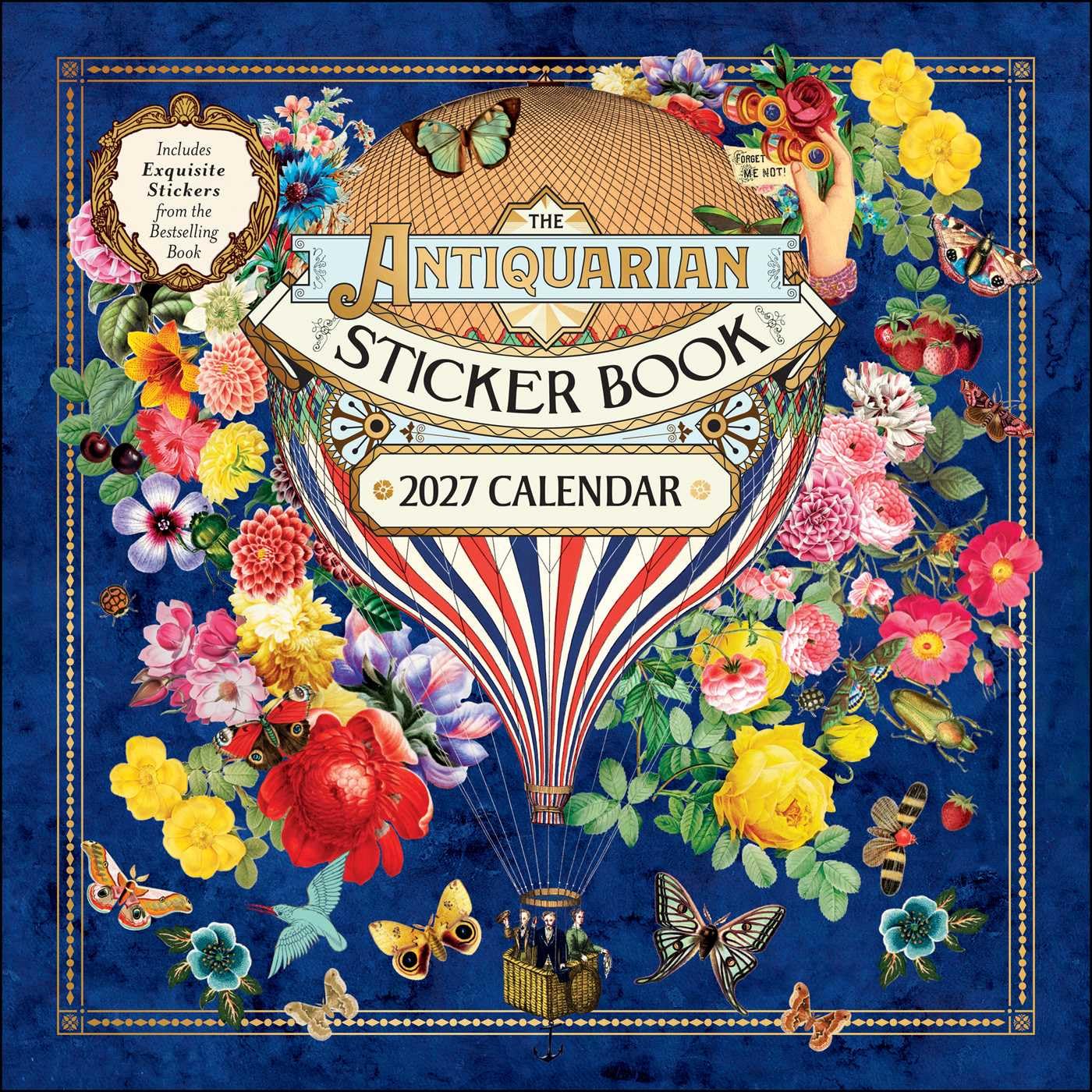 2027 Antiquarian Sticker Book - Square Wall Calendar
